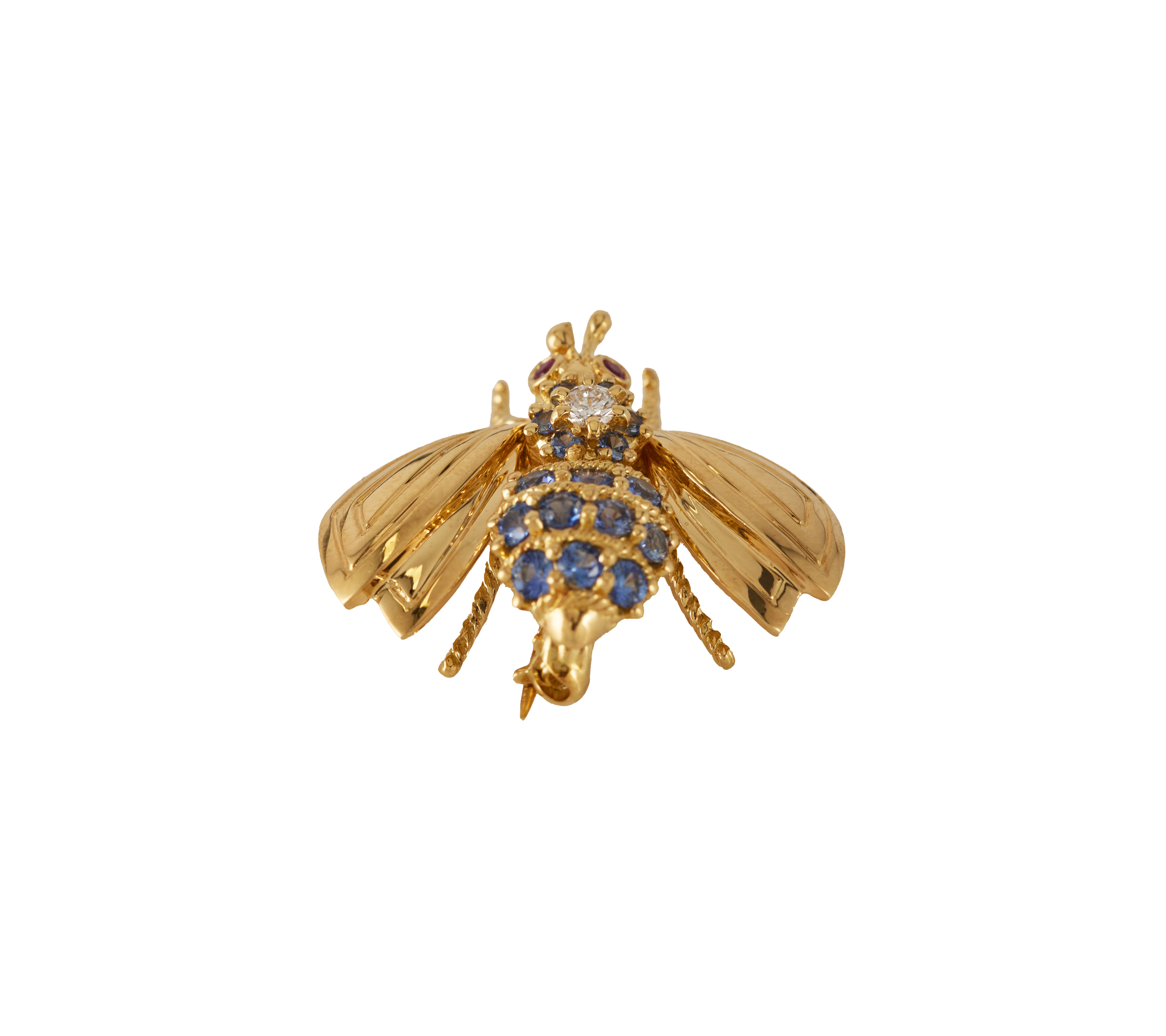 Tiffany & Co. 1.24ctw Sapphire 0.07ct Diamond and 0.04ctw Ruby Bee