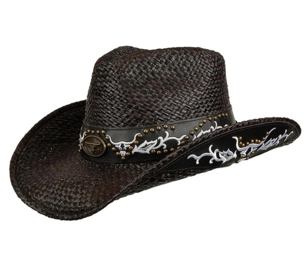 Western Drifter Cowboy Cowgirl Woven Raffia Straw UPF50+  display picture 1