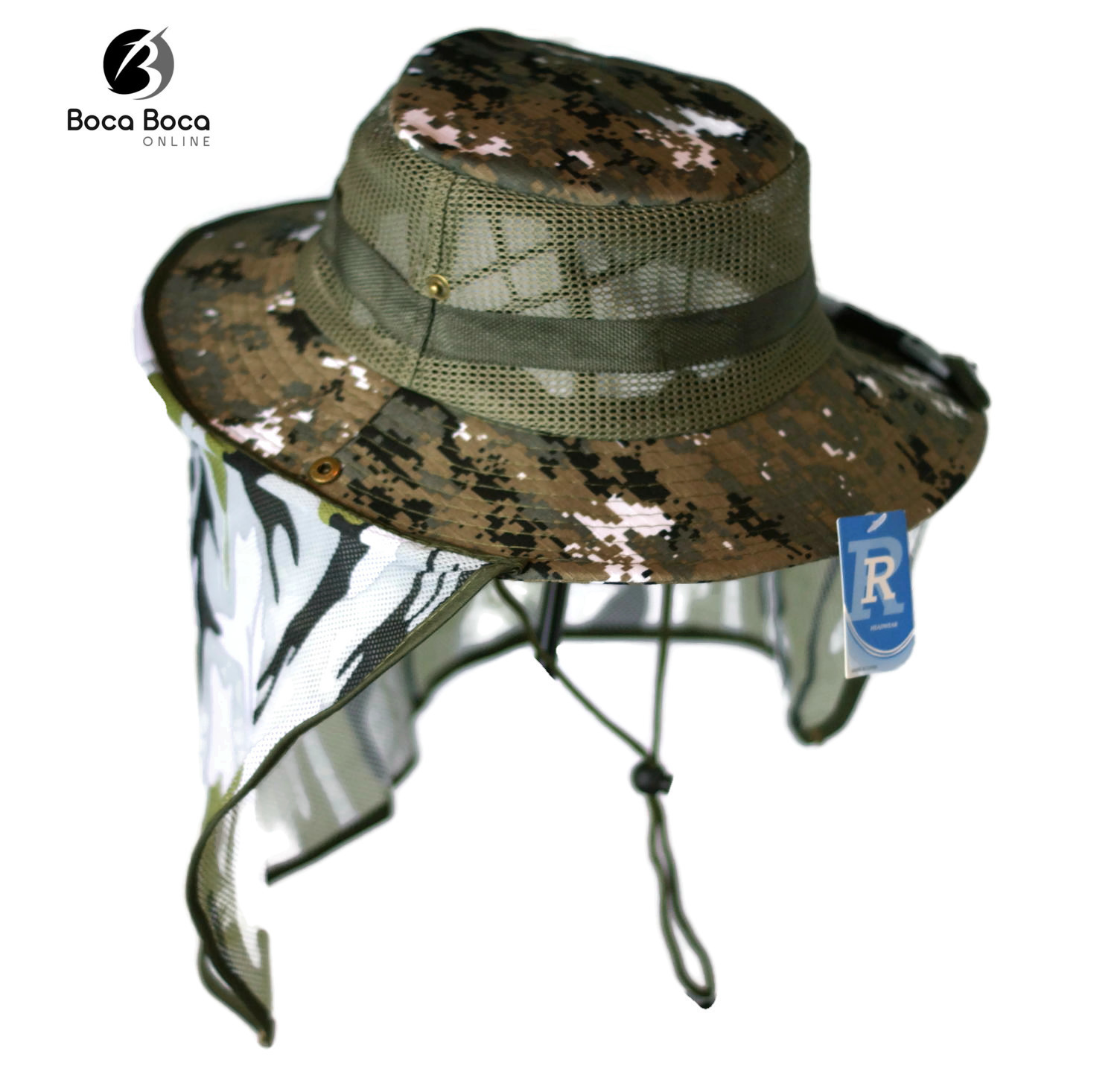 Boonie Outdoor Safari Sommermütze mit Nackenklappe & Sonnenschutz - Bild 11 von 13