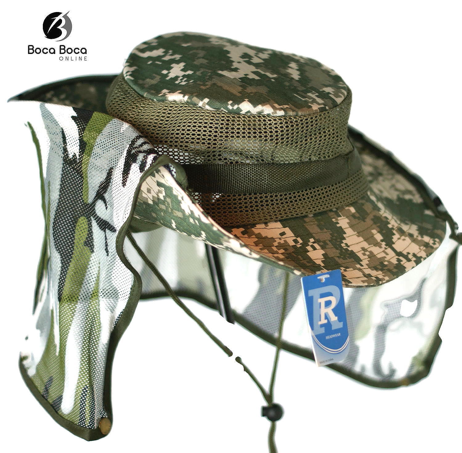 Boonie Outdoor Safari Sommermütze mit Nackenklappe & Sonnenschutz - Bild 12 von 13