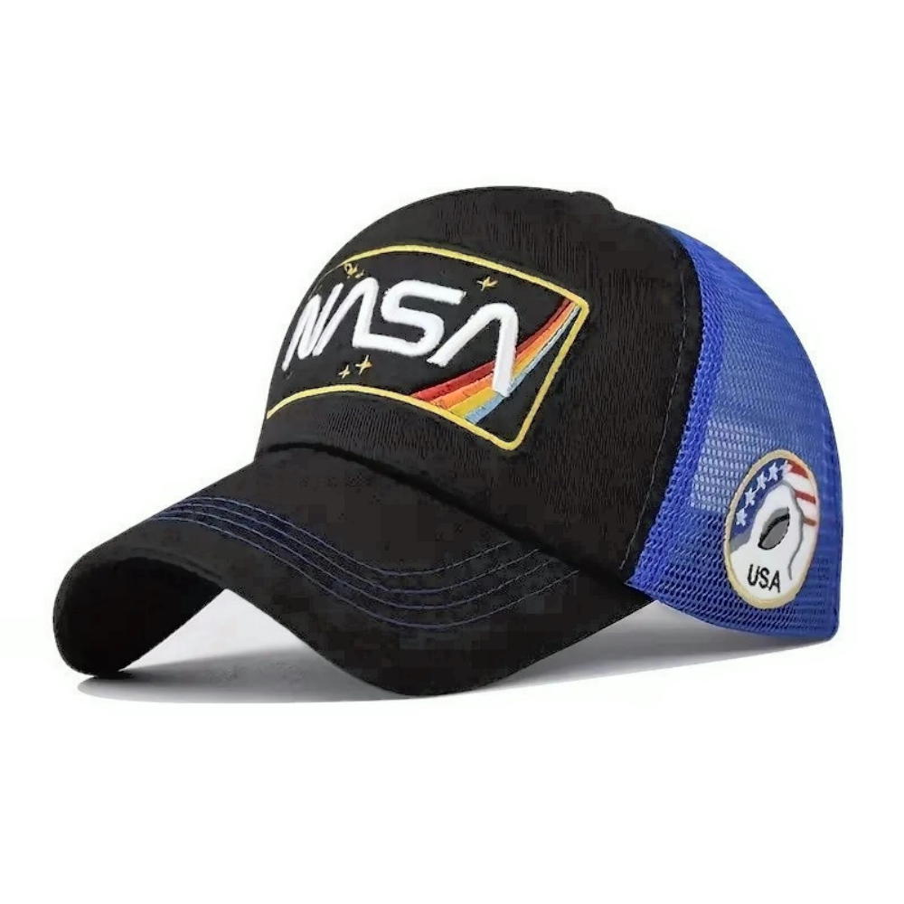 NASA Mesh Baseball Cap Embroidered Adjustable Breathable Trucker Hat
