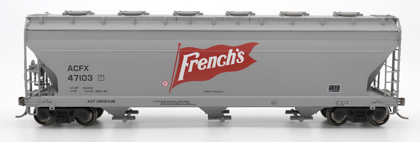 InterMountain 47085 HO Scale ACF 4650 CU FT 3-Bay Hopper French's - Picture 3 of 4