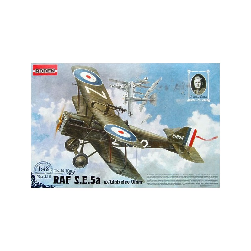 Roden Models 148 scale RAF S.E.5a with Wolseley Viper WWI aircraft kit