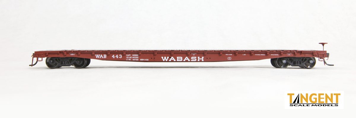 Tangente 11015 HO Scale Wabash “Original 1956′′ 60′ GSC Flatcar - Bild 5 von 8