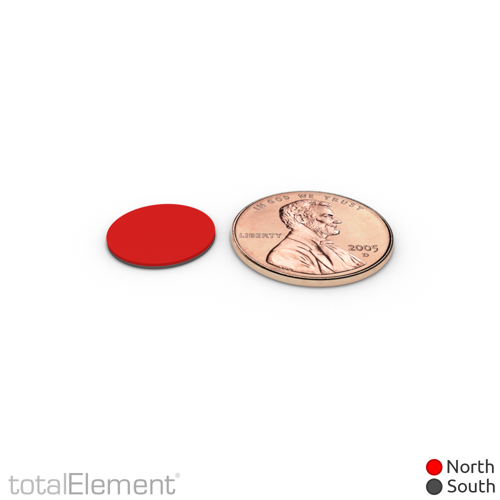 50 Pack 1/2 X 1/32 Inch N52 Neodymium Craft Magnets With 3M Adhesive - TotalElement
