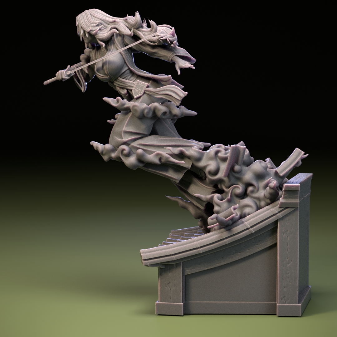 1:6 Scale Secretary Reaping Benefits High Quality Unpainted Resin Garage Kit - 第 3/10 張圖片