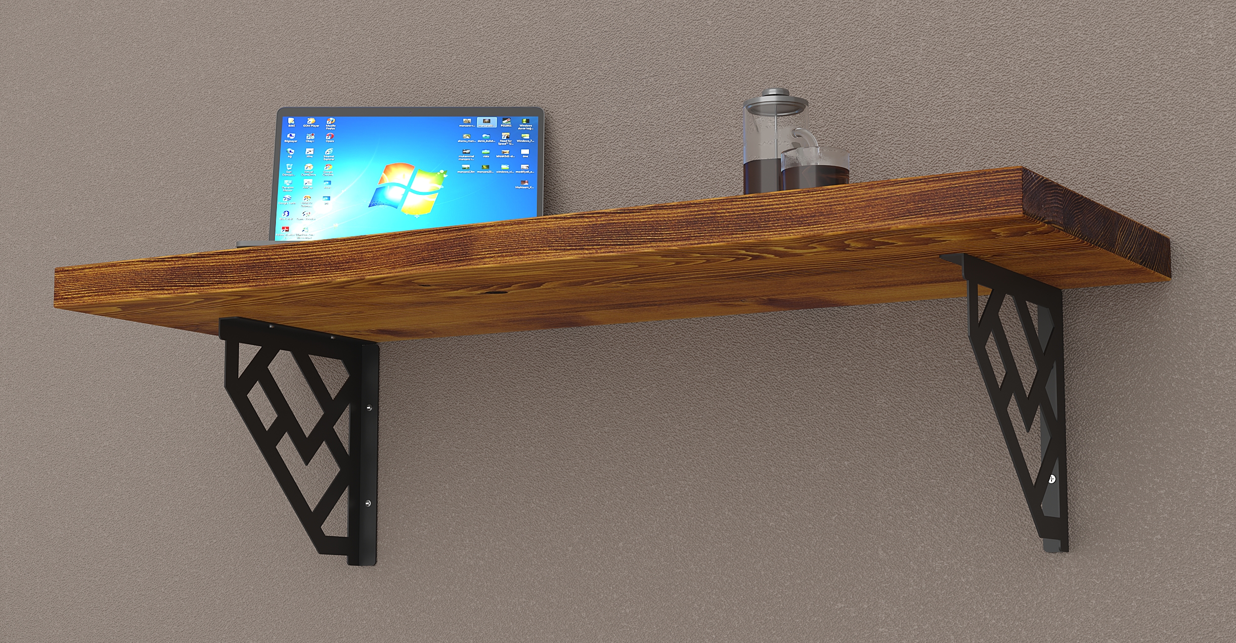 MCC Wandmontage Schreibtisch Bar Tisch für kleine Räume Küchentheke, Wäscheregal - Bild 35 von 60