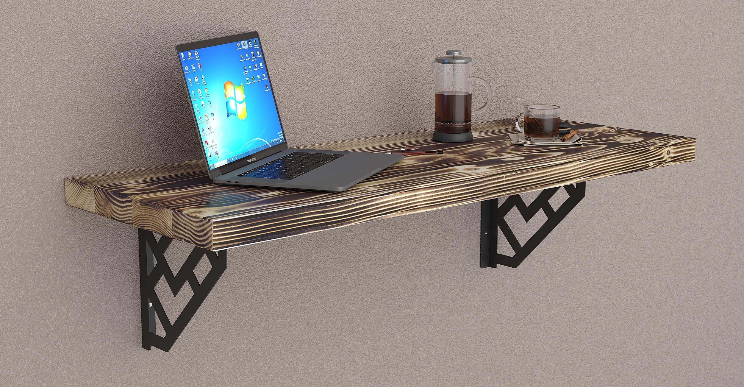 MCC Wandmontage Schreibtisch Bar Tisch für kleine Räume Küchentheke, Wäscheregal - Bild 60 von 60