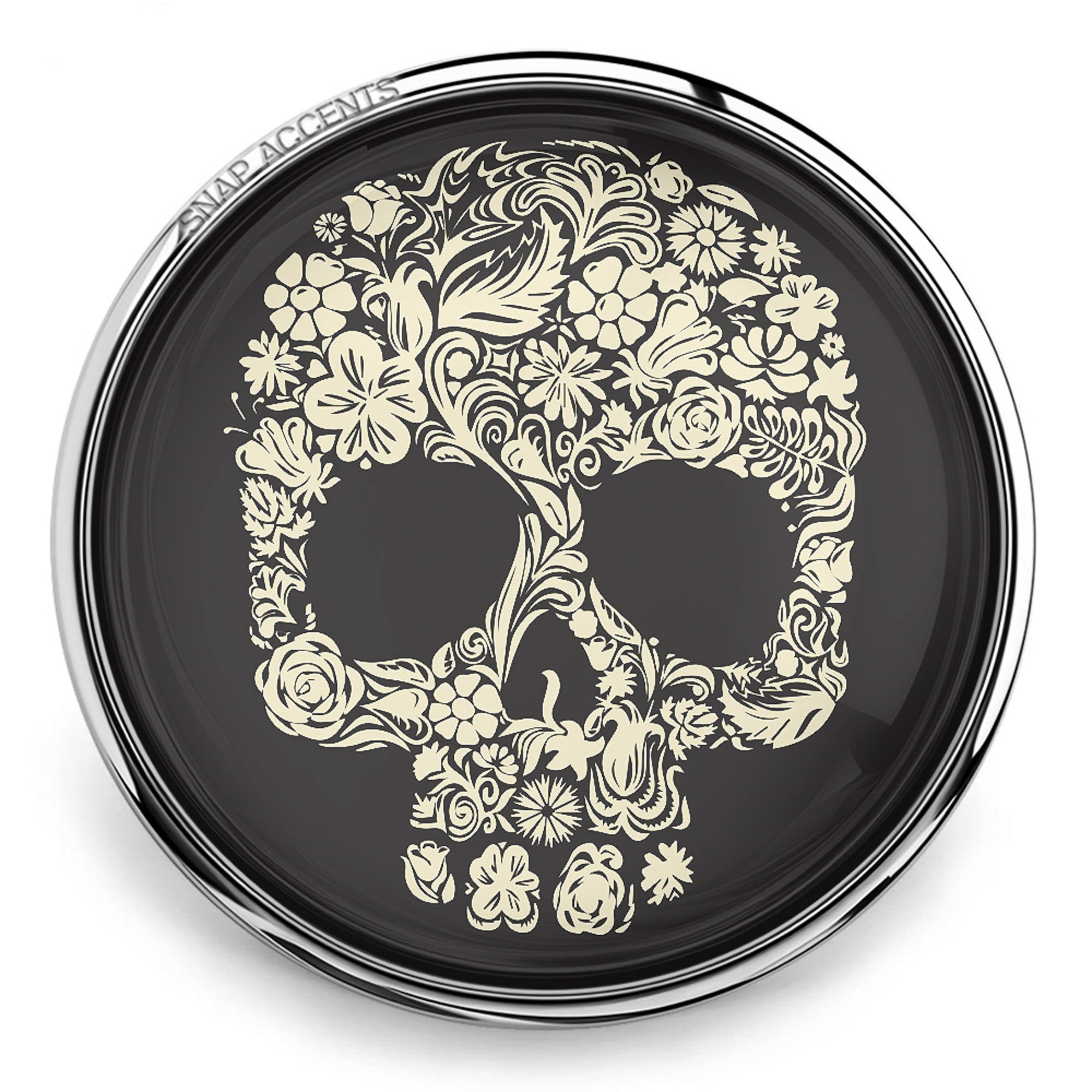 Sugar Skull Snap Jewelry Ginger Charm 18MM Dia Muertos Day Dead Halloween Button - Picture 13 of 13