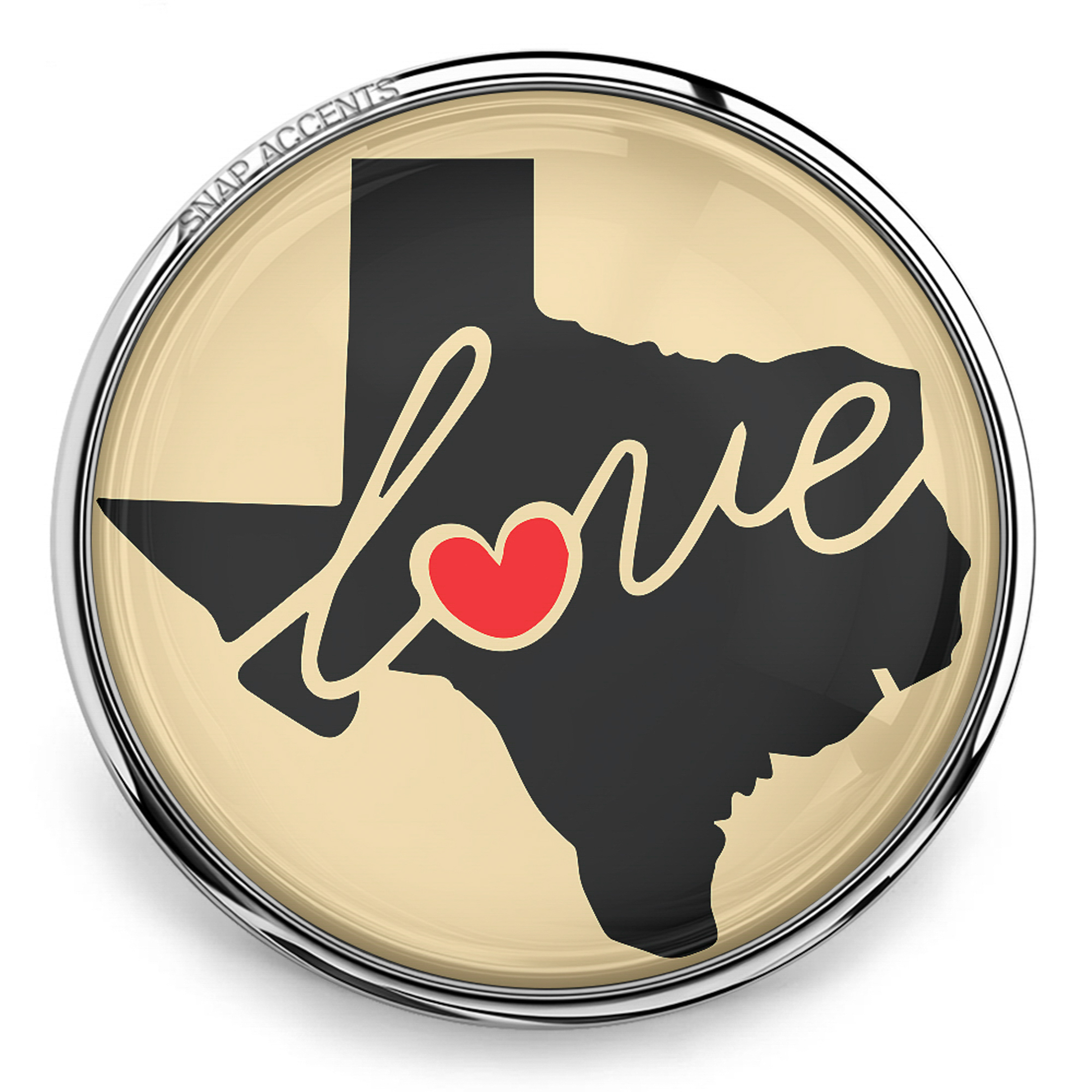 Snap Jewelry Texas Flag Ginger Charm 18MM Star State Interchangeable Snap Button - Picture 10 of 10