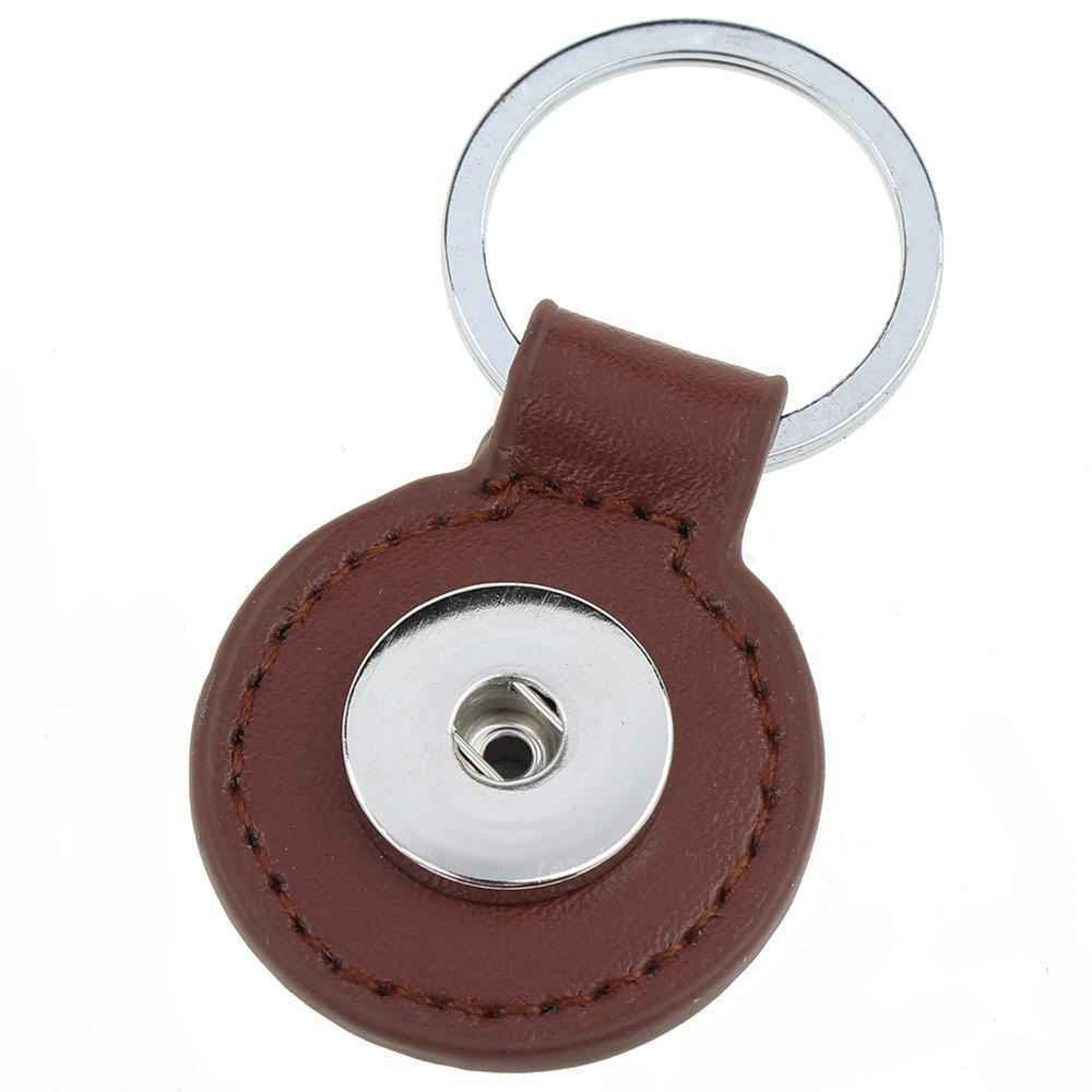 Keychain Snap Jewelry Round Car Key Ring Fits 18MM 20MM Ginger Charm Buttons - Picture 12 of 14