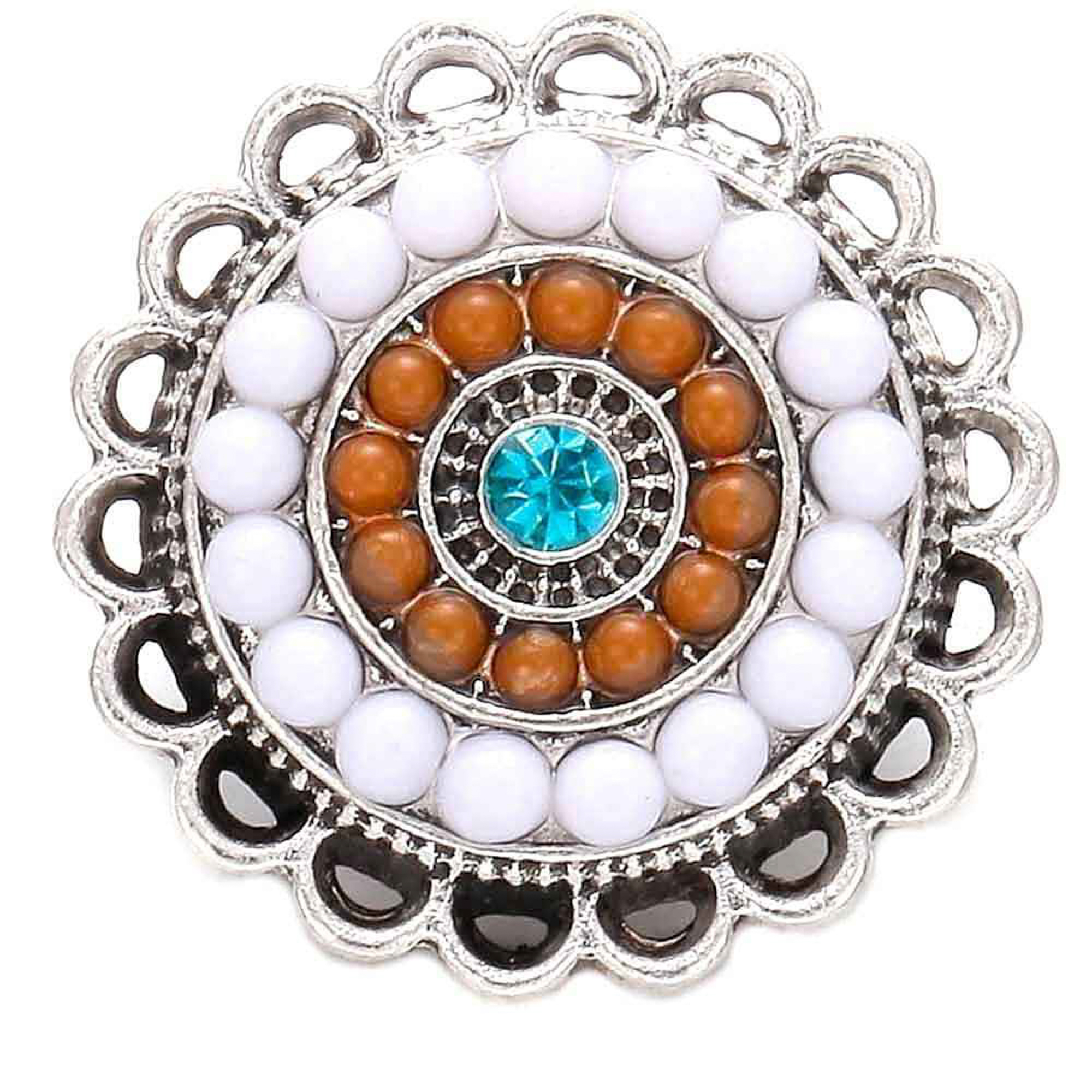 Snap Jewelry 3 Vintage 18MM Ginger Charm Buttons, Fits Snap Bracelets, Necklaces - Picture 7 of 10