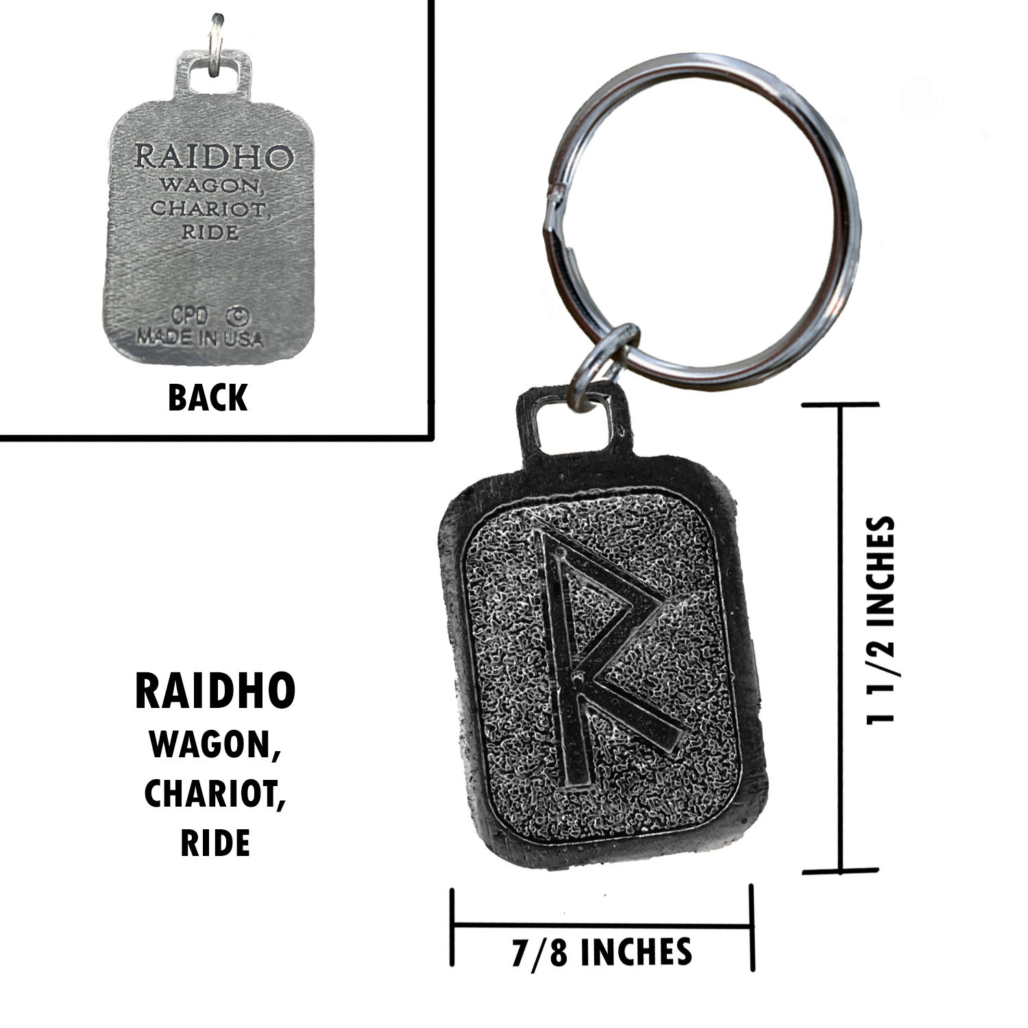 Metall Rune Schlüsselanhänger, nordische Wikinger Symbole, antikes Zinn, Geschenk, Made in USA - Bild 192 von 198
