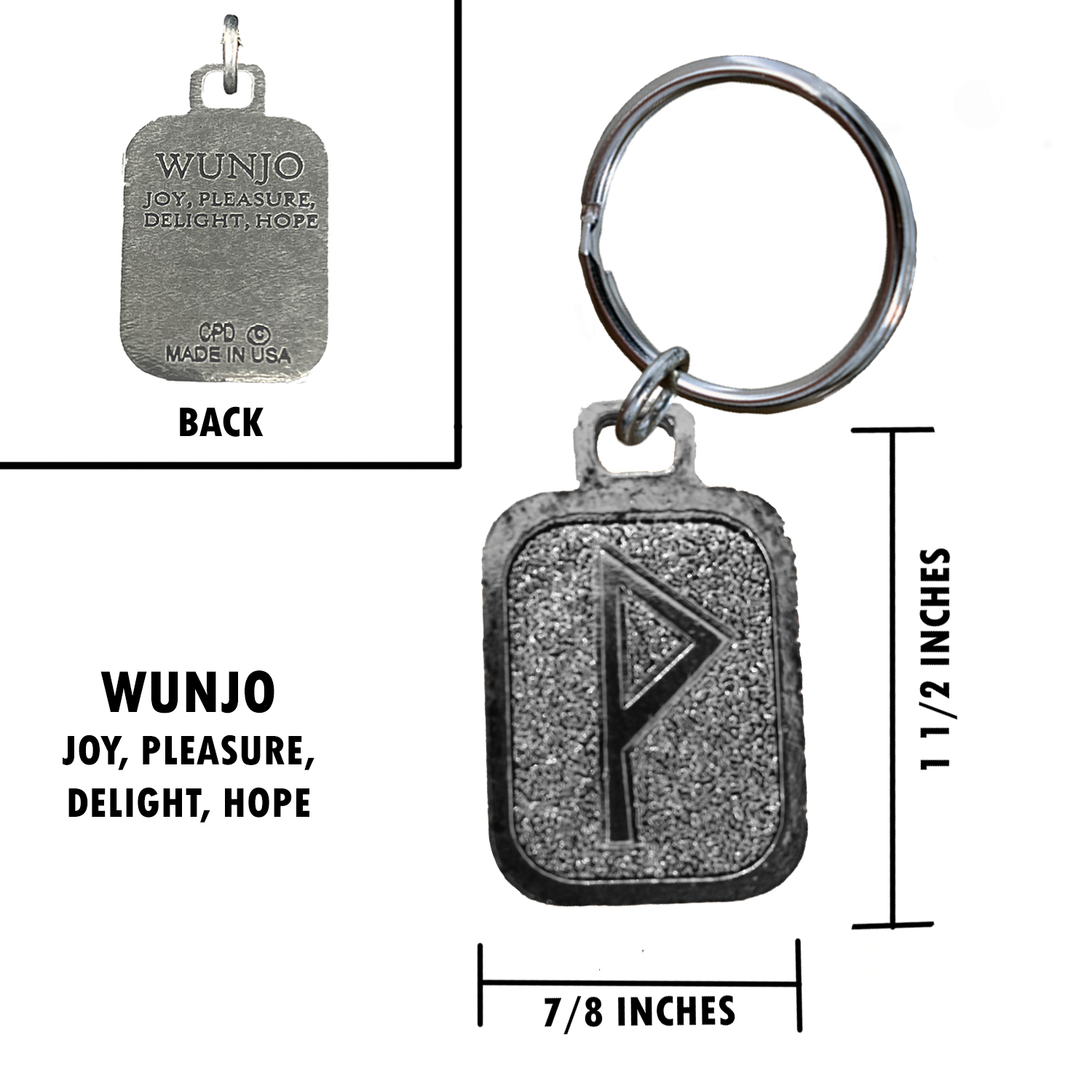 Metall Rune Schlüsselanhänger, nordische Wikinger Symbole, antikes Zinn, Geschenk, Made in USA - Bild 24 von 198
