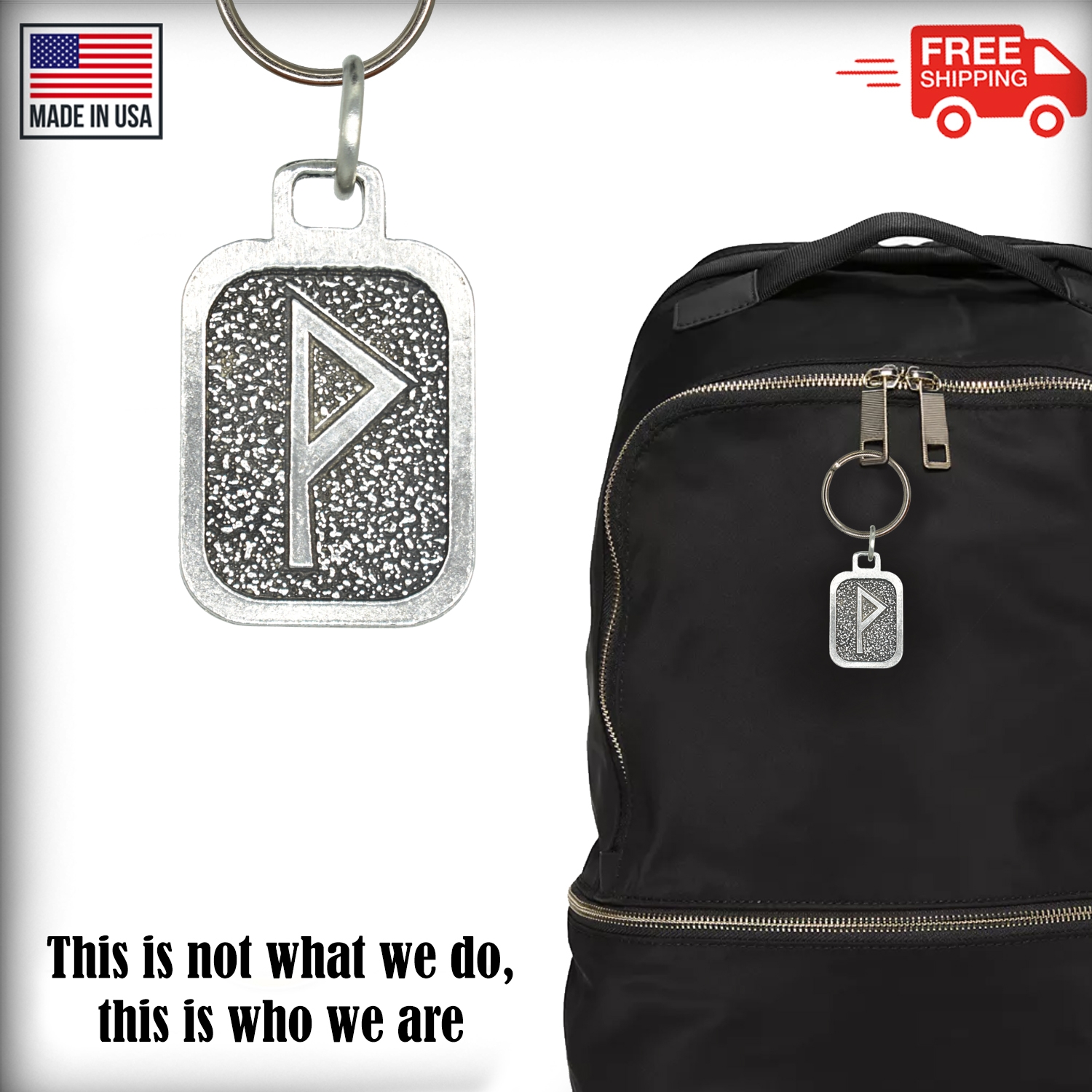 Metall Rune Schlüsselanhänger, nordische Wikinger Symbole, antikes Zinn, Geschenk, Made in USA - Bild 29 von 198
