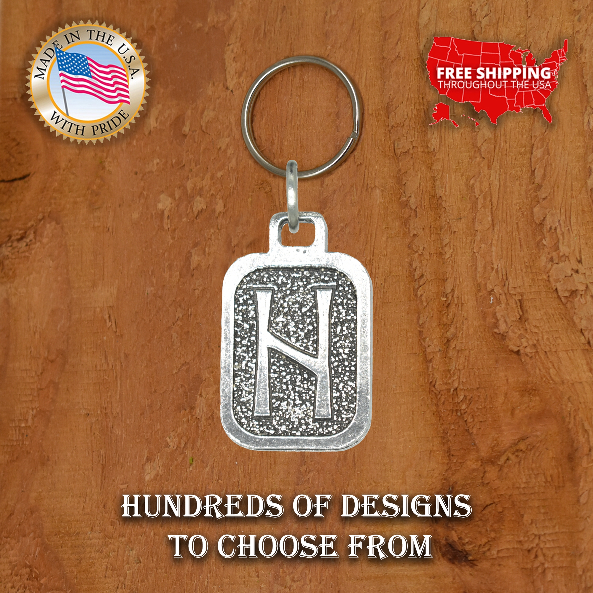 Metall Rune Schlüsselanhänger, nordische Wikinger Symbole, antikes Zinn, Geschenk, Made in USA - Bild 37 von 198