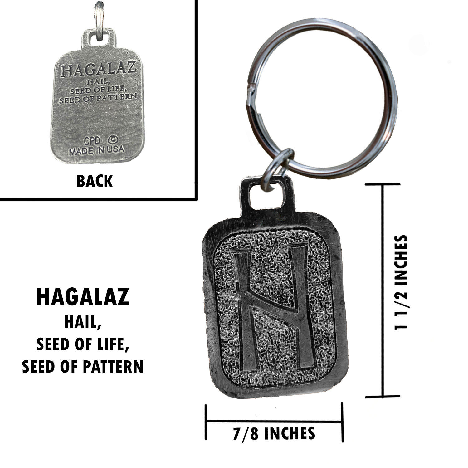 Metall Rune Schlüsselanhänger, nordische Wikinger Symbole, antikes Zinn, Geschenk, Made in USA - Bild 32 von 198