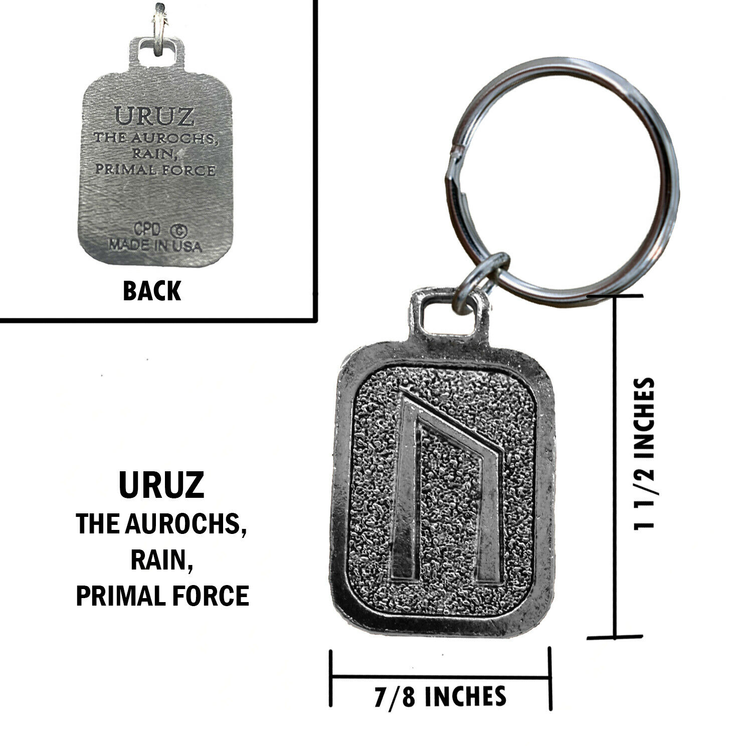 Metall Rune Schlüsselanhänger, nordische Wikinger Symbole, antikes Zinn, Geschenk, Made in USA - Bild 48 von 198