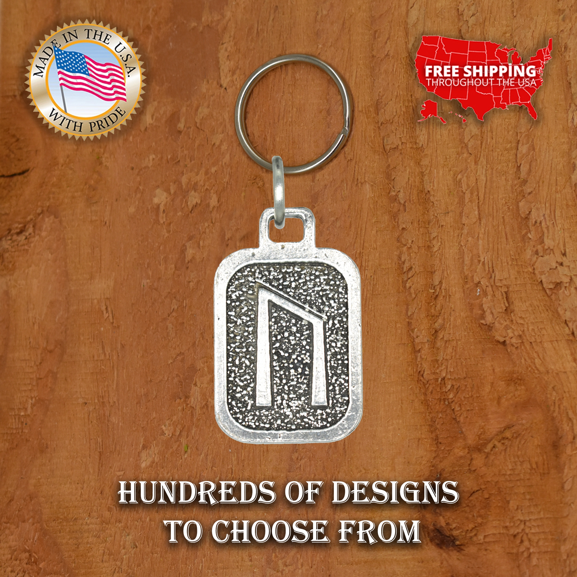 Metall Rune Schlüsselanhänger, nordische Wikinger Symbole, antikes Zinn, Geschenk, Made in USA - Bild 51 von 198