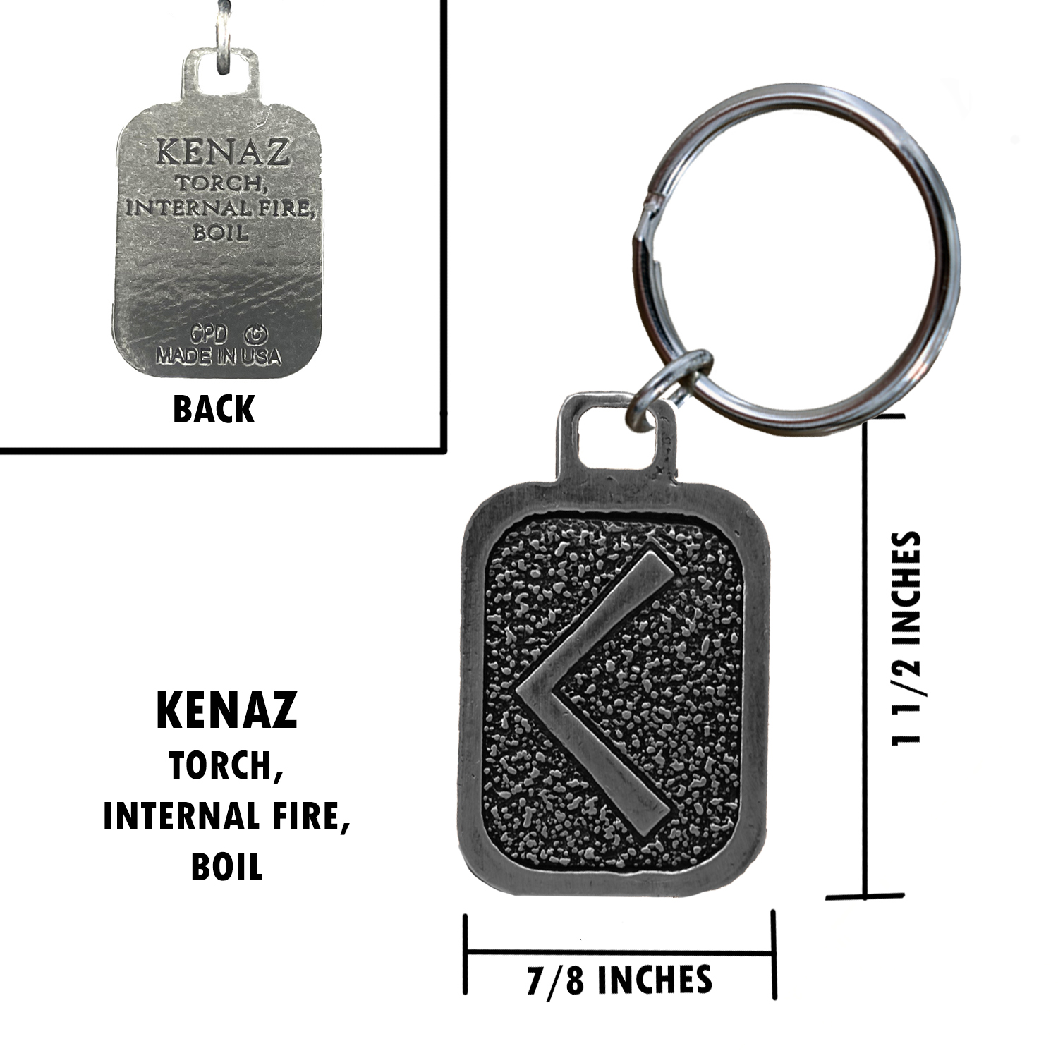 Metall Rune Schlüsselanhänger, nordische Wikinger Symbole, antikes Zinn, Geschenk, Made in USA - Bild 64 von 198
