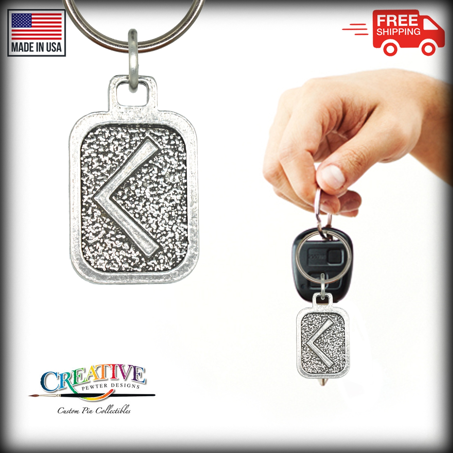 Metall Rune Schlüsselanhänger, nordische Wikinger Symbole, antikes Zinn, Geschenk, Made in USA - Bild 63 von 198