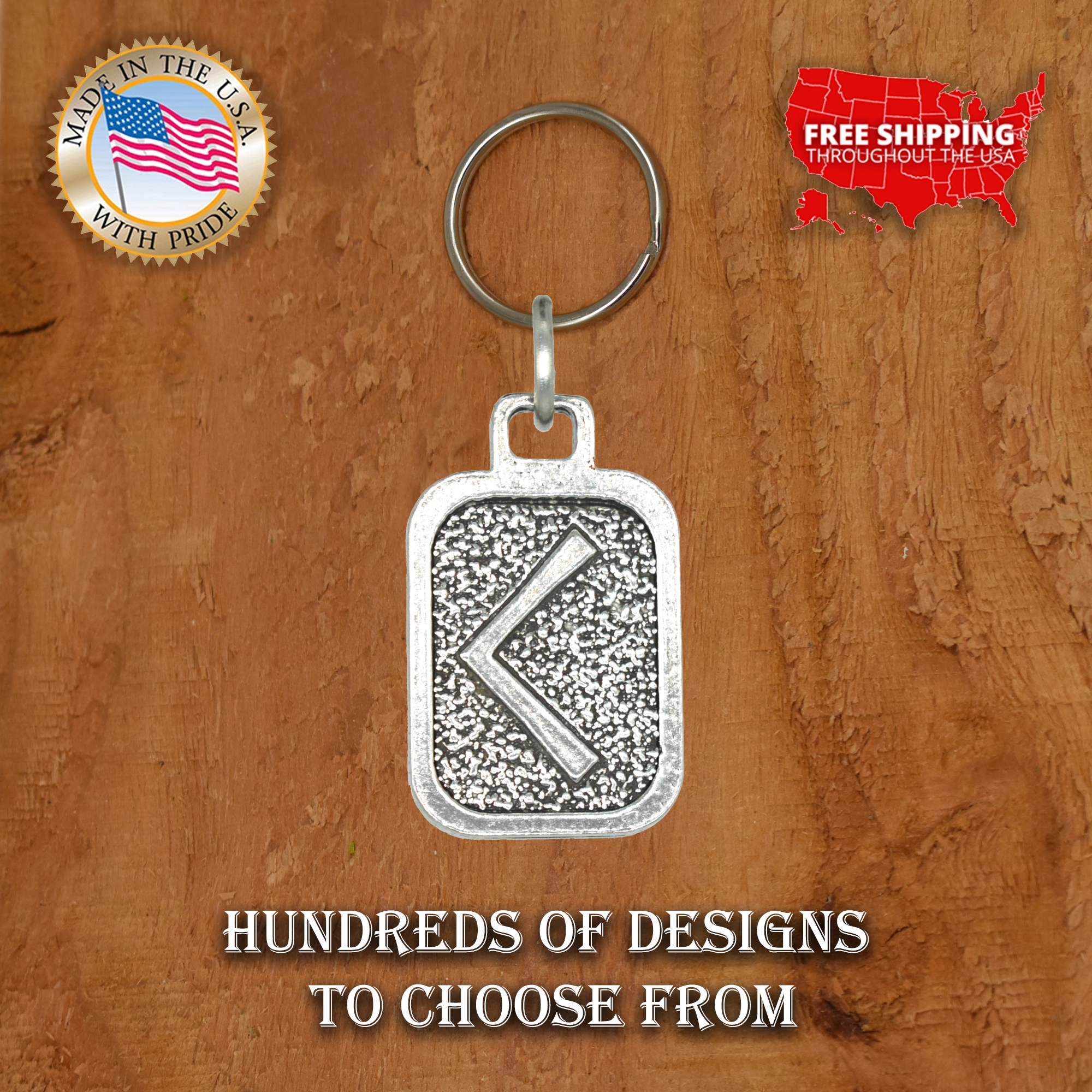 Metall Rune Schlüsselanhänger, nordische Wikinger Symbole, antikes Zinn, Geschenk, Made in USA - Bild 69 von 198