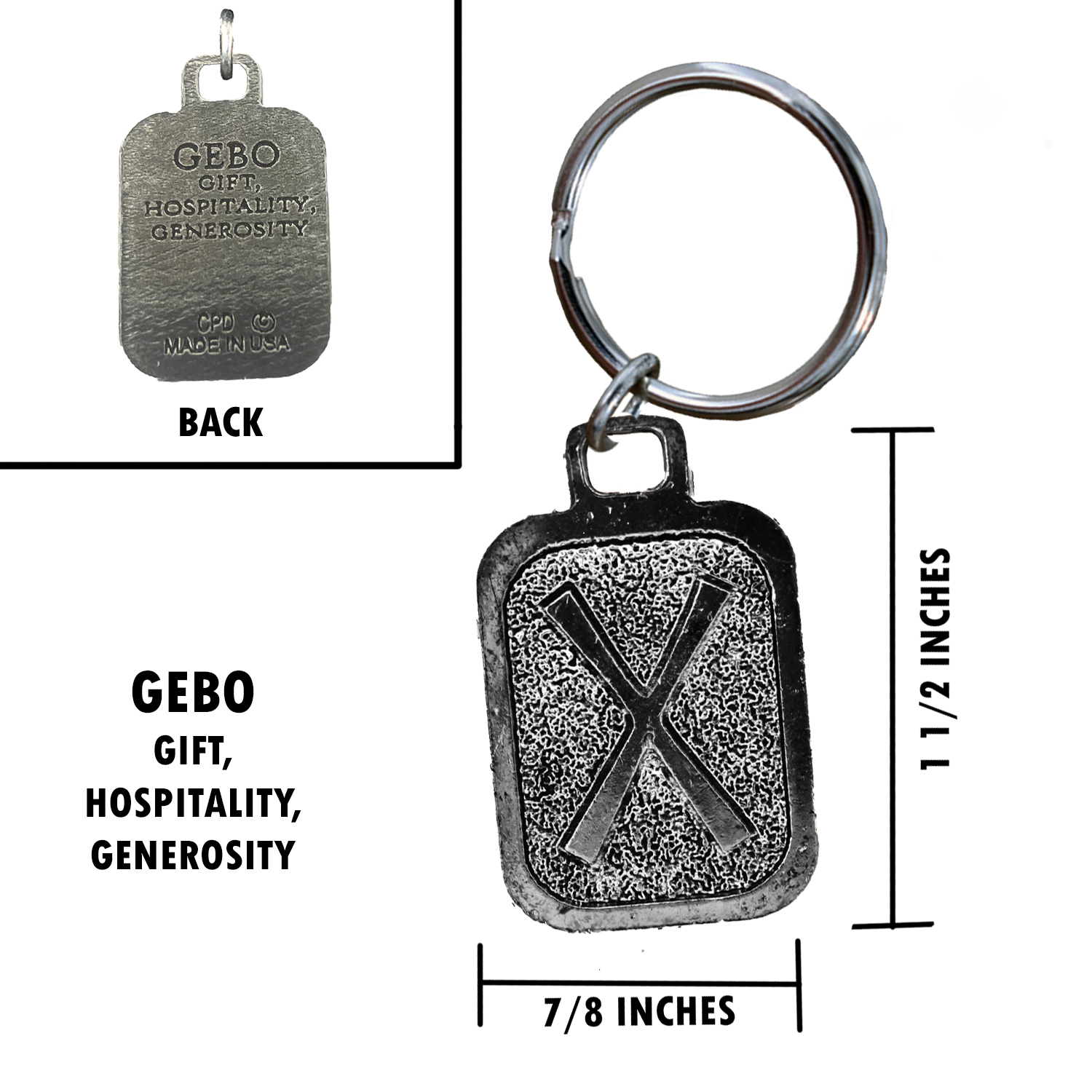 Metall Rune Schlüsselanhänger, nordische Wikinger Symbole, antikes Zinn, Geschenk, Made in USA - Bild 88 von 198