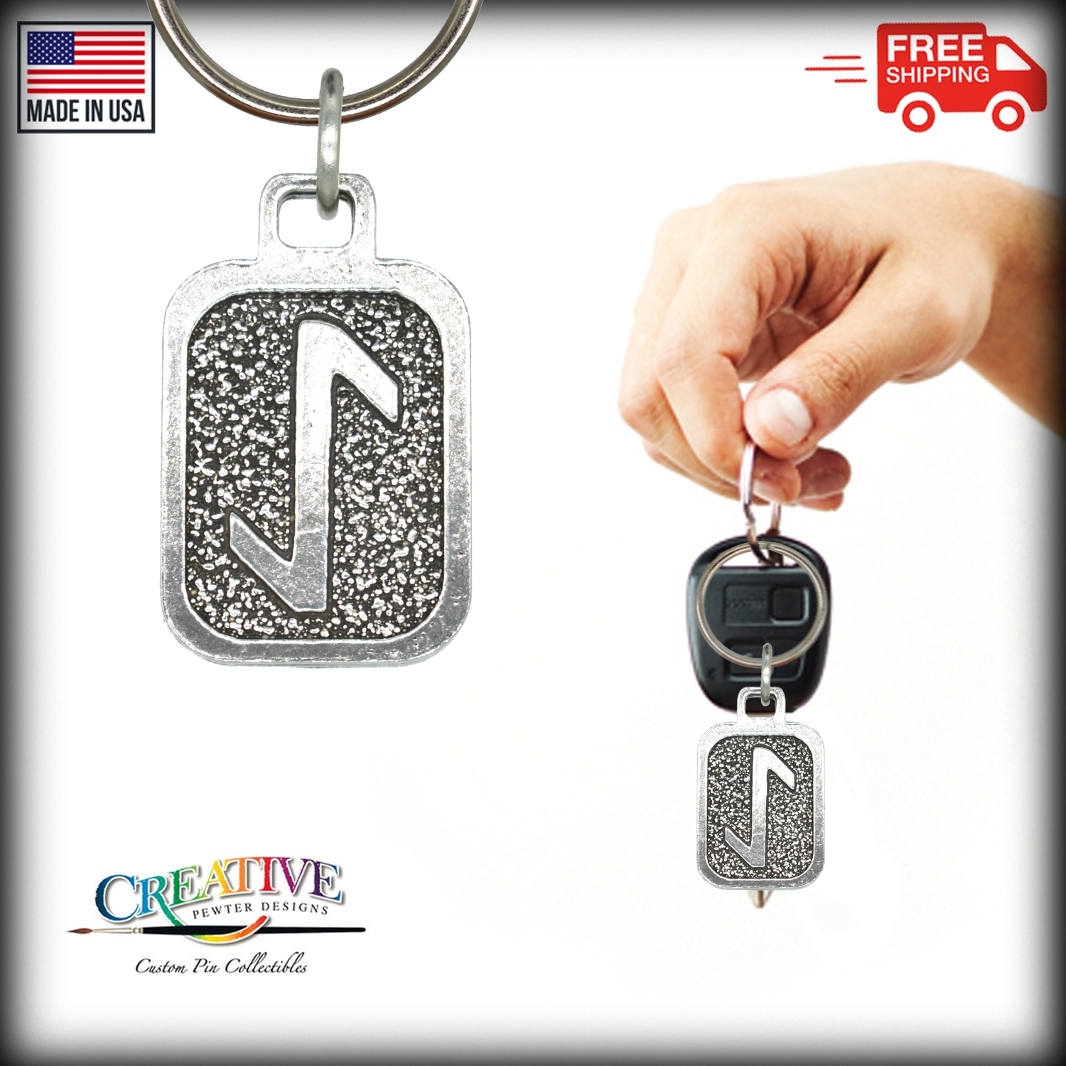 Metall Rune Schlüsselanhänger, nordische Wikinger Symbole, antikes Zinn, Geschenk, Made in USA - Bild 95 von 198