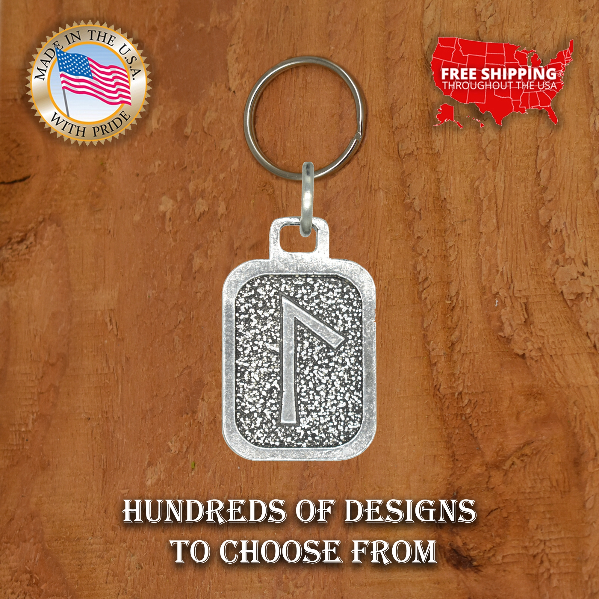 Metall Rune Schlüsselanhänger, nordische Wikinger Symbole, antikes Zinn, Geschenk, Made in USA - Bild 109 von 198