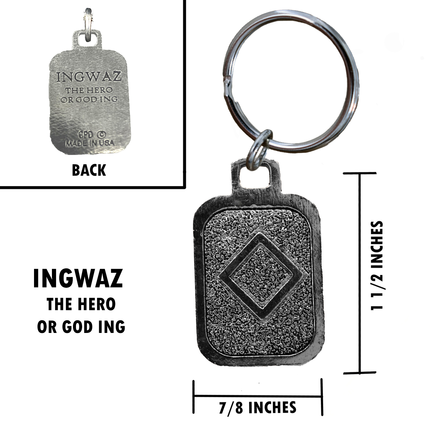 Metall Rune Schlüsselanhänger, nordische Wikinger Symbole, antikes Zinn, Geschenk, Made in USA - Bild 112 von 198