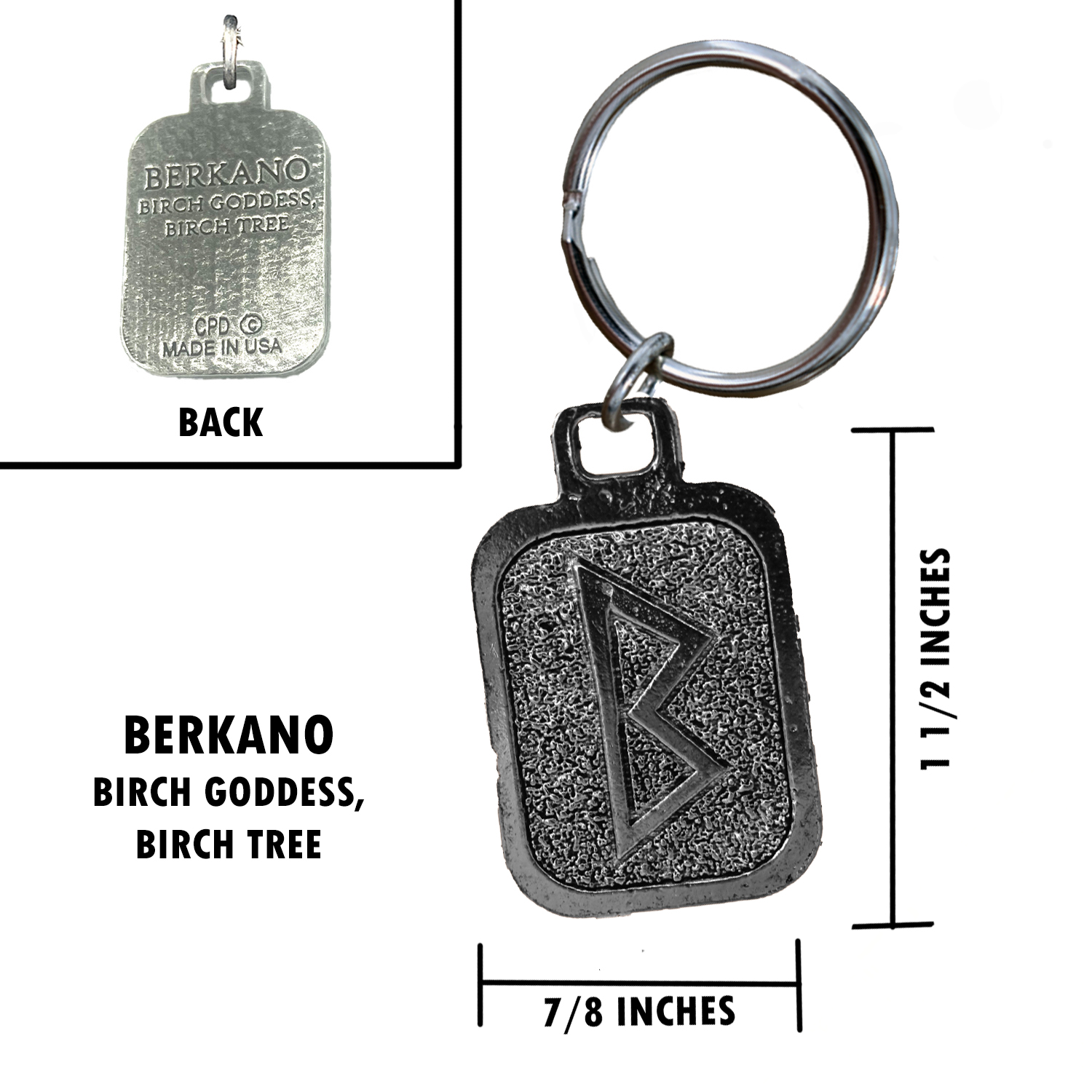 Metall Rune Schlüsselanhänger, nordische Wikinger Symbole, antikes Zinn, Geschenk, Made in USA - Bild 128 von 198