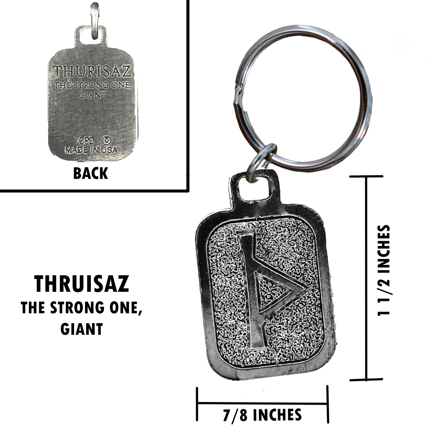 Metall Rune Schlüsselanhänger, nordische Wikinger Symbole, antikes Zinn, Geschenk, Made in USA - Bild 144 von 198