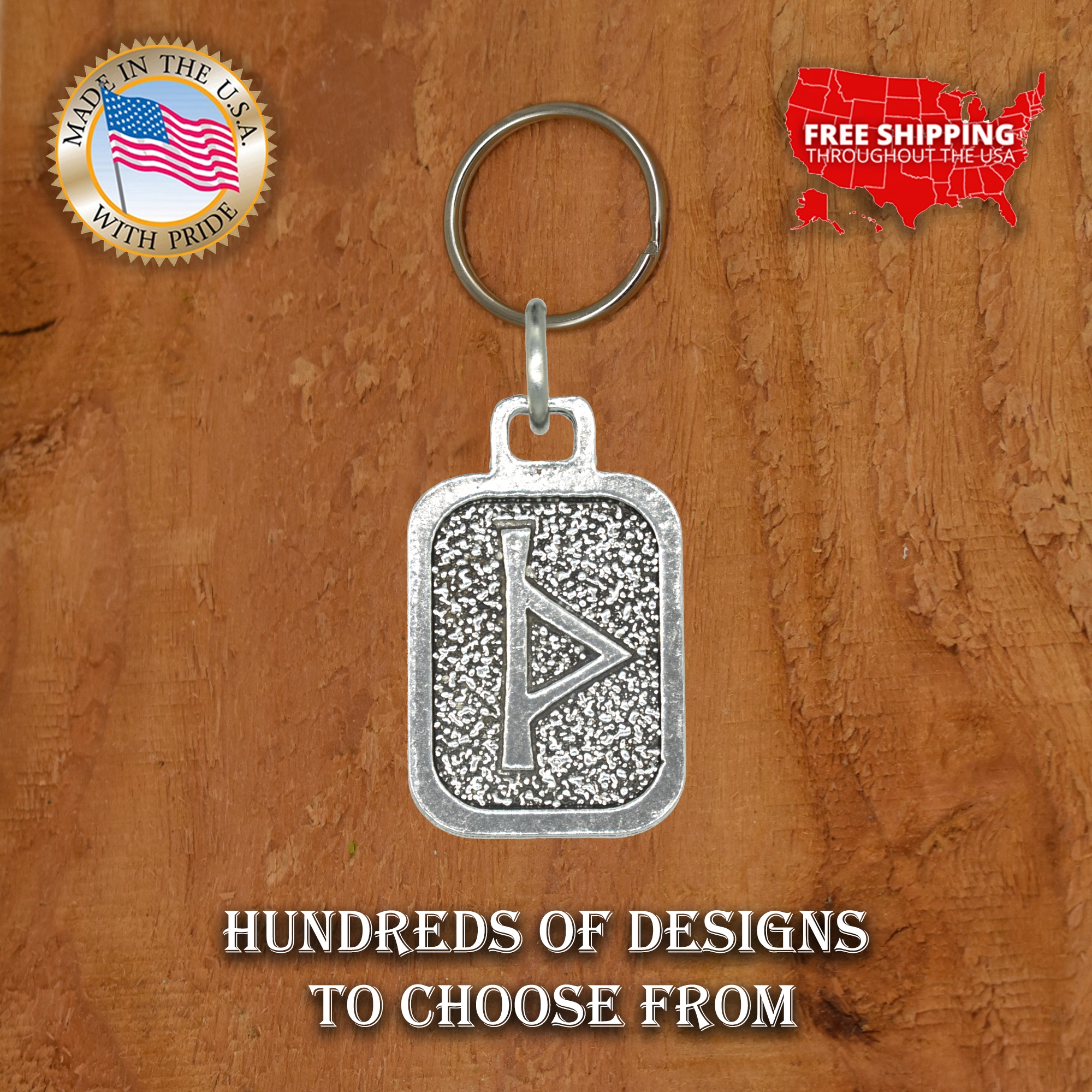 Metall Rune Schlüsselanhänger, nordische Wikinger Symbole, antikes Zinn, Geschenk, Made in USA - Bild 146 von 198