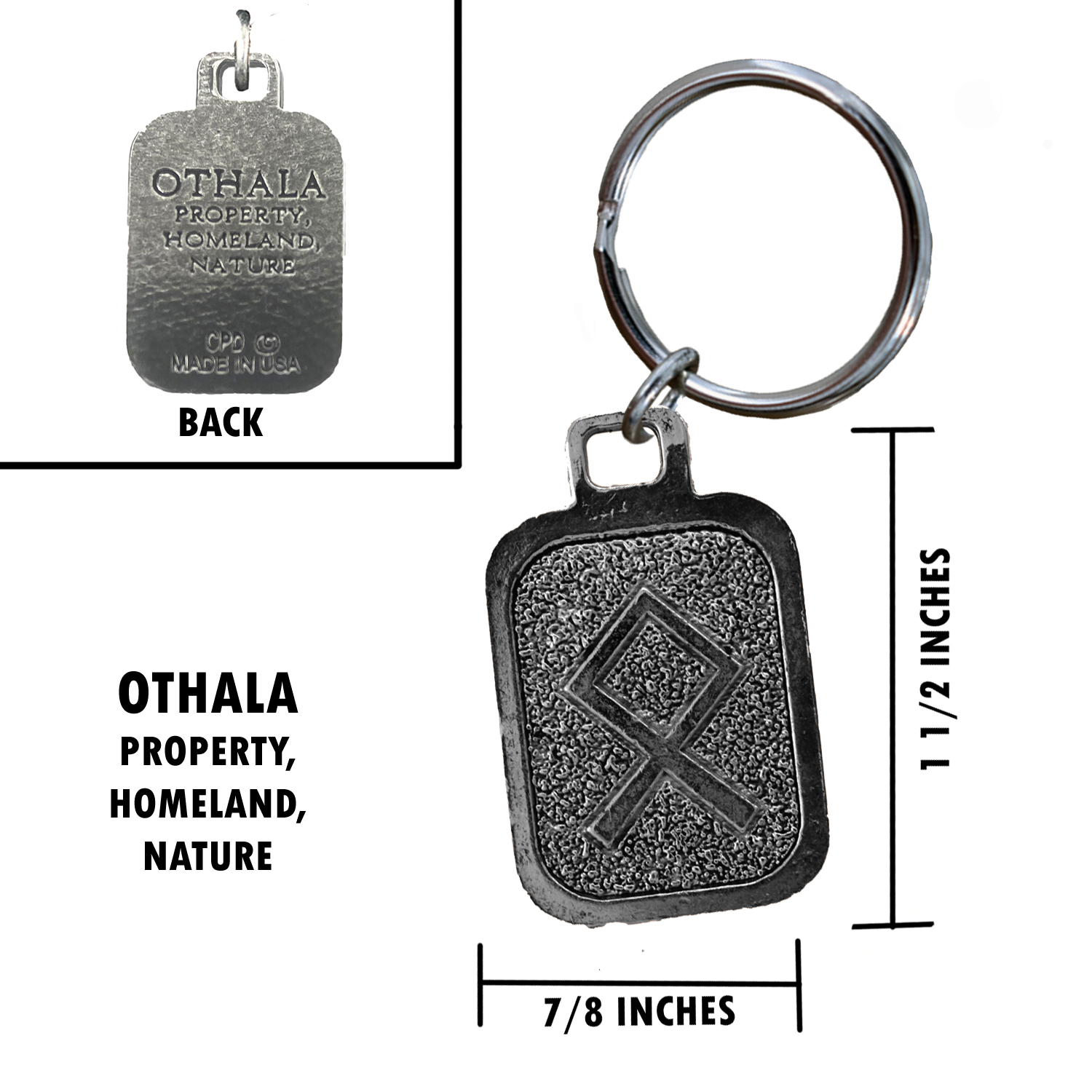Metall Rune Schlüsselanhänger, nordische Wikinger Symbole, antikes Zinn, Geschenk, Made in USA - Bild 152 von 198