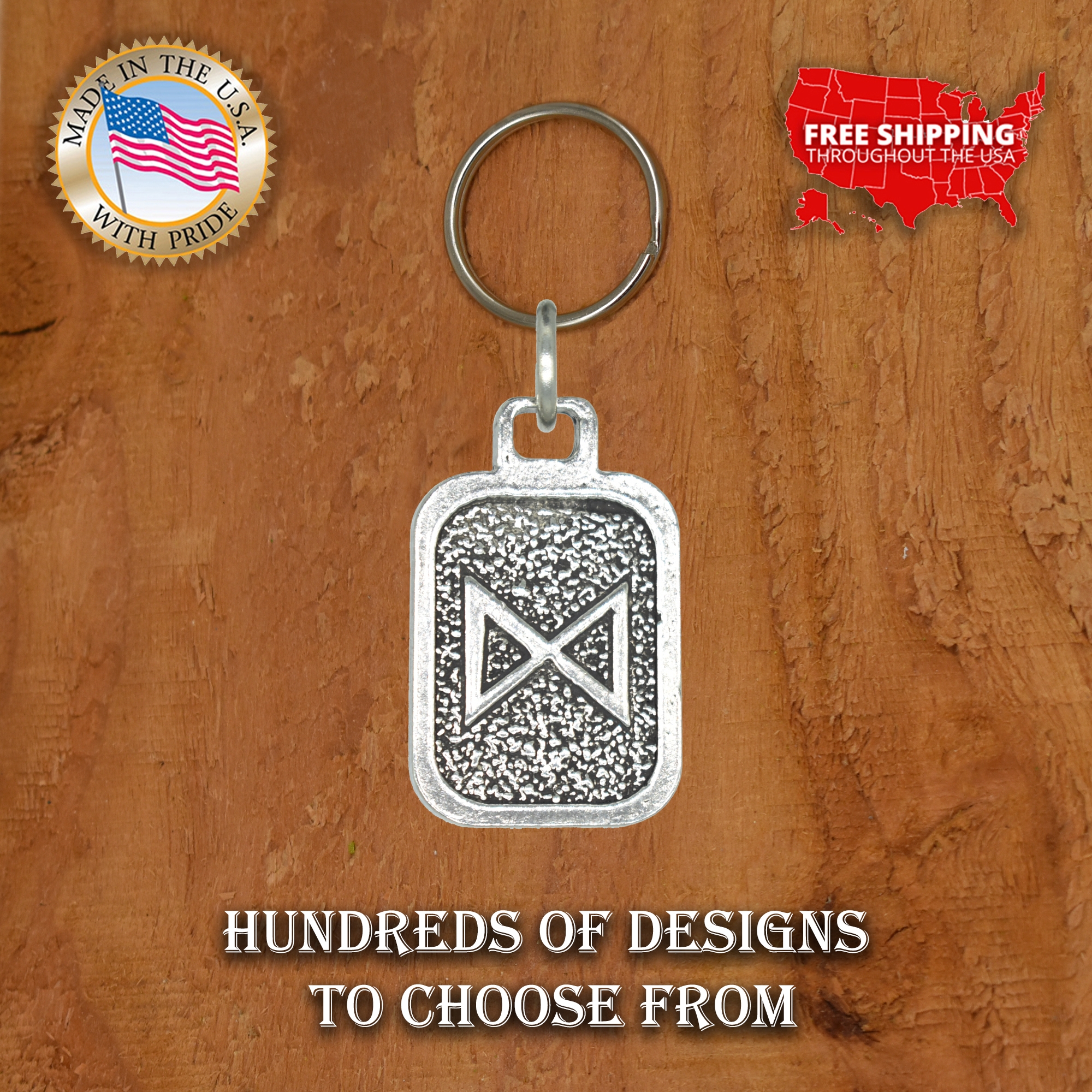 Metall Rune Schlüsselanhänger, nordische Wikinger Symbole, antikes Zinn, Geschenk, Made in USA - Bild 165 von 198