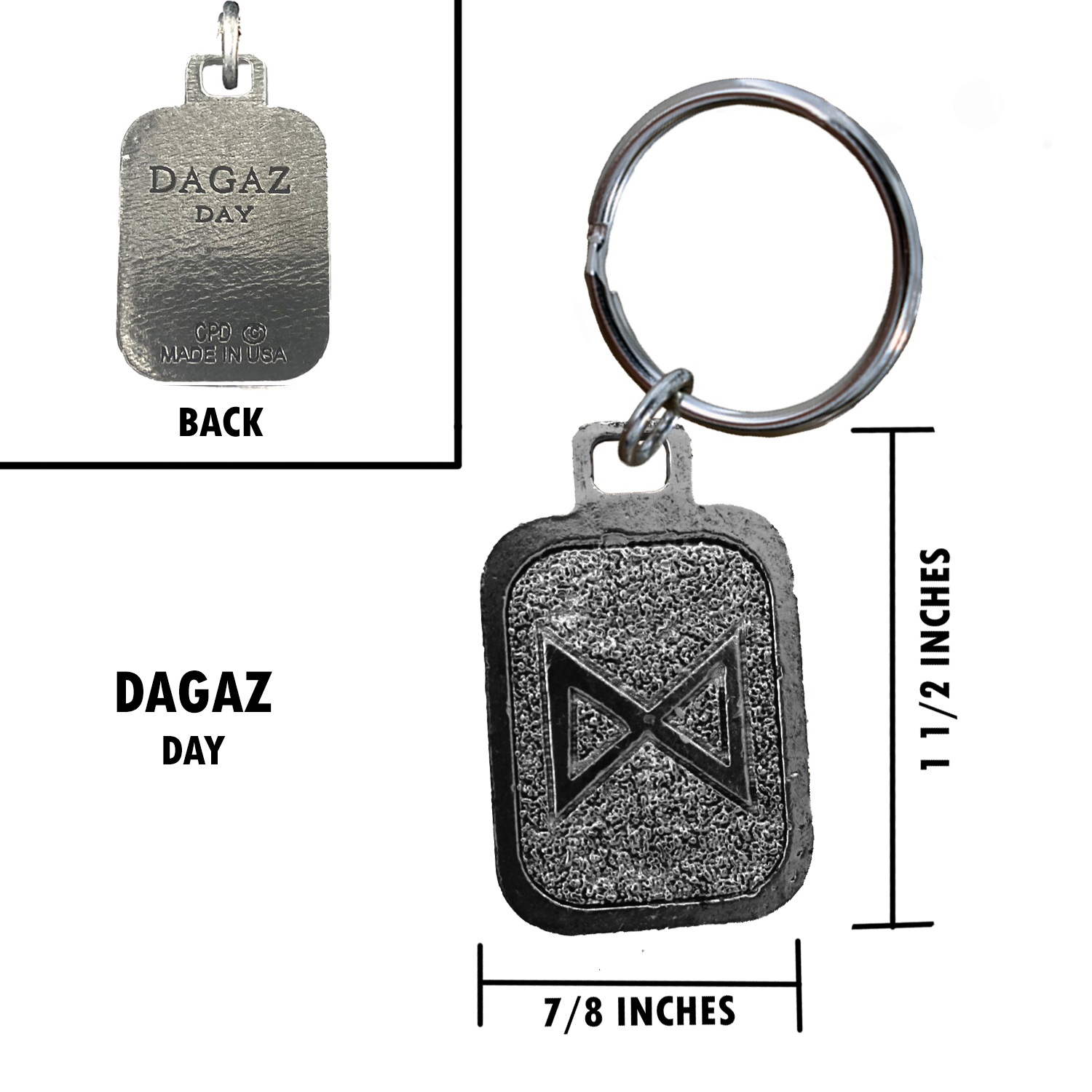 Metall Rune Schlüsselanhänger, nordische Wikinger Symbole, antikes Zinn, Geschenk, Made in USA - Bild 160 von 198