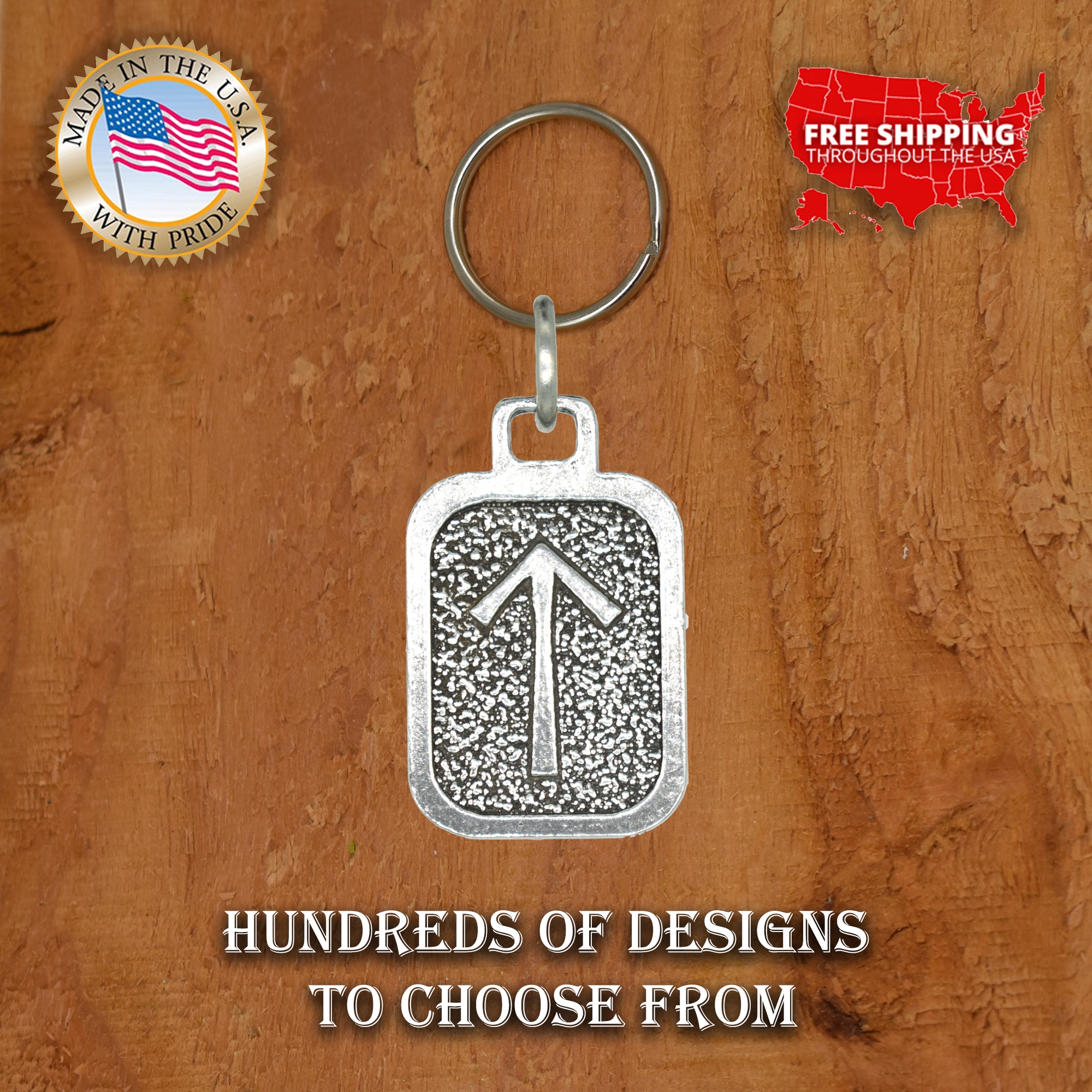 Metall Rune Schlüsselanhänger, nordische Wikinger Symbole, antikes Zinn, Geschenk, Made in USA - Bild 181 von 198