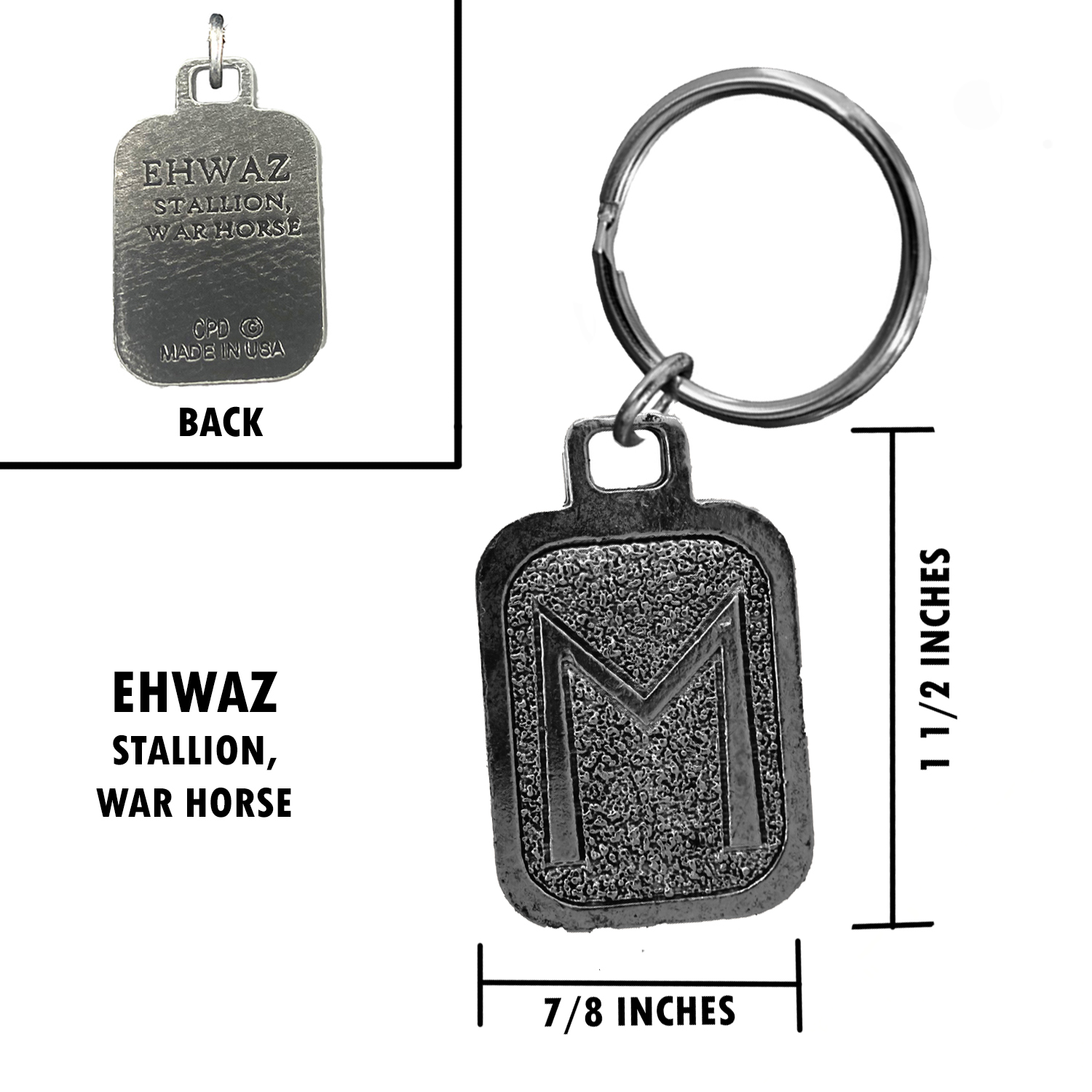 Metall Rune Schlüsselanhänger, nordische Wikinger Symbole, antikes Zinn, Geschenk, Made in USA - Bild 184 von 198