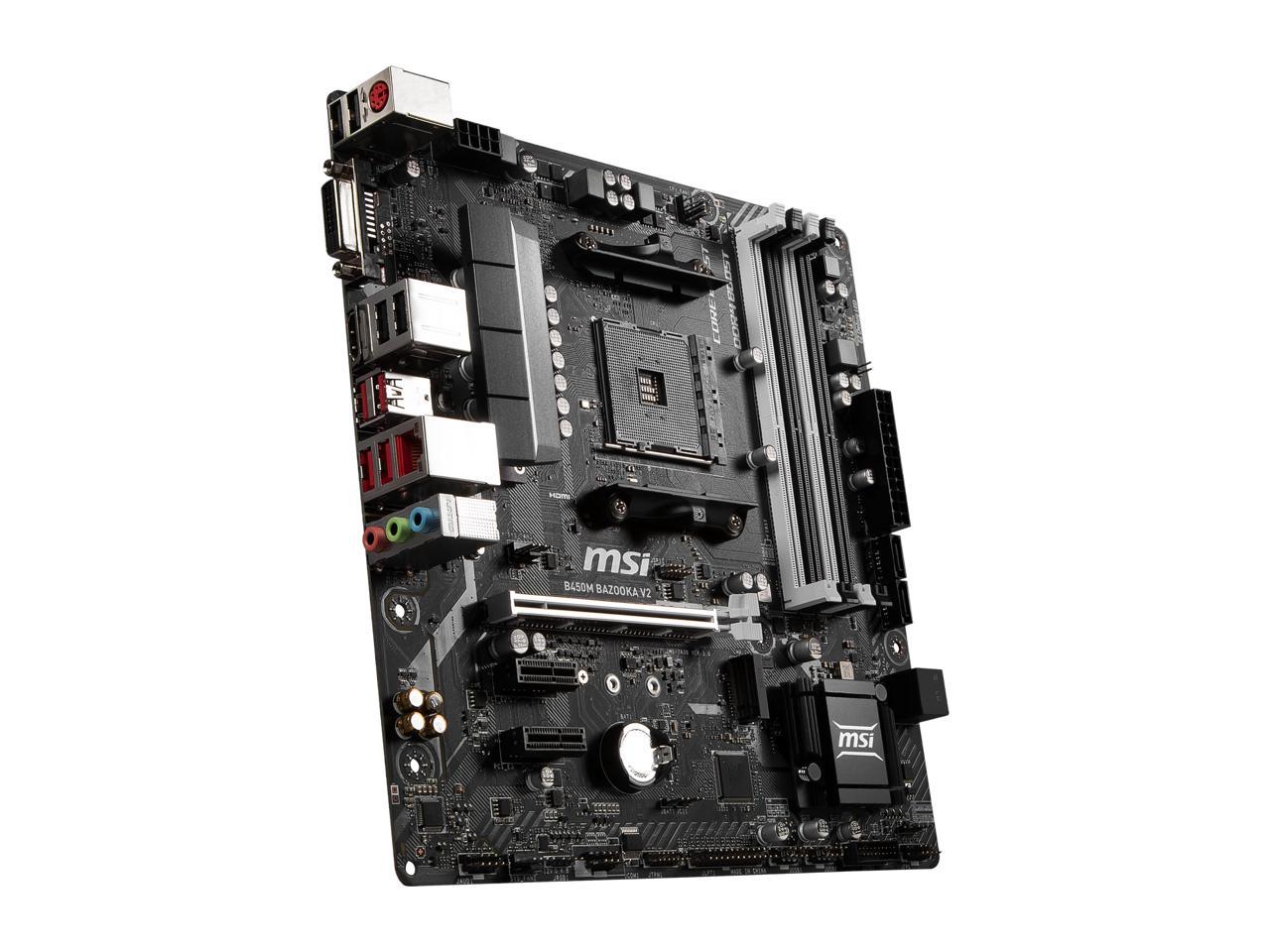 MSI B450M BAZOOKA V2 AMD Socket B450 AM4 MicroATX M.2 Desktop