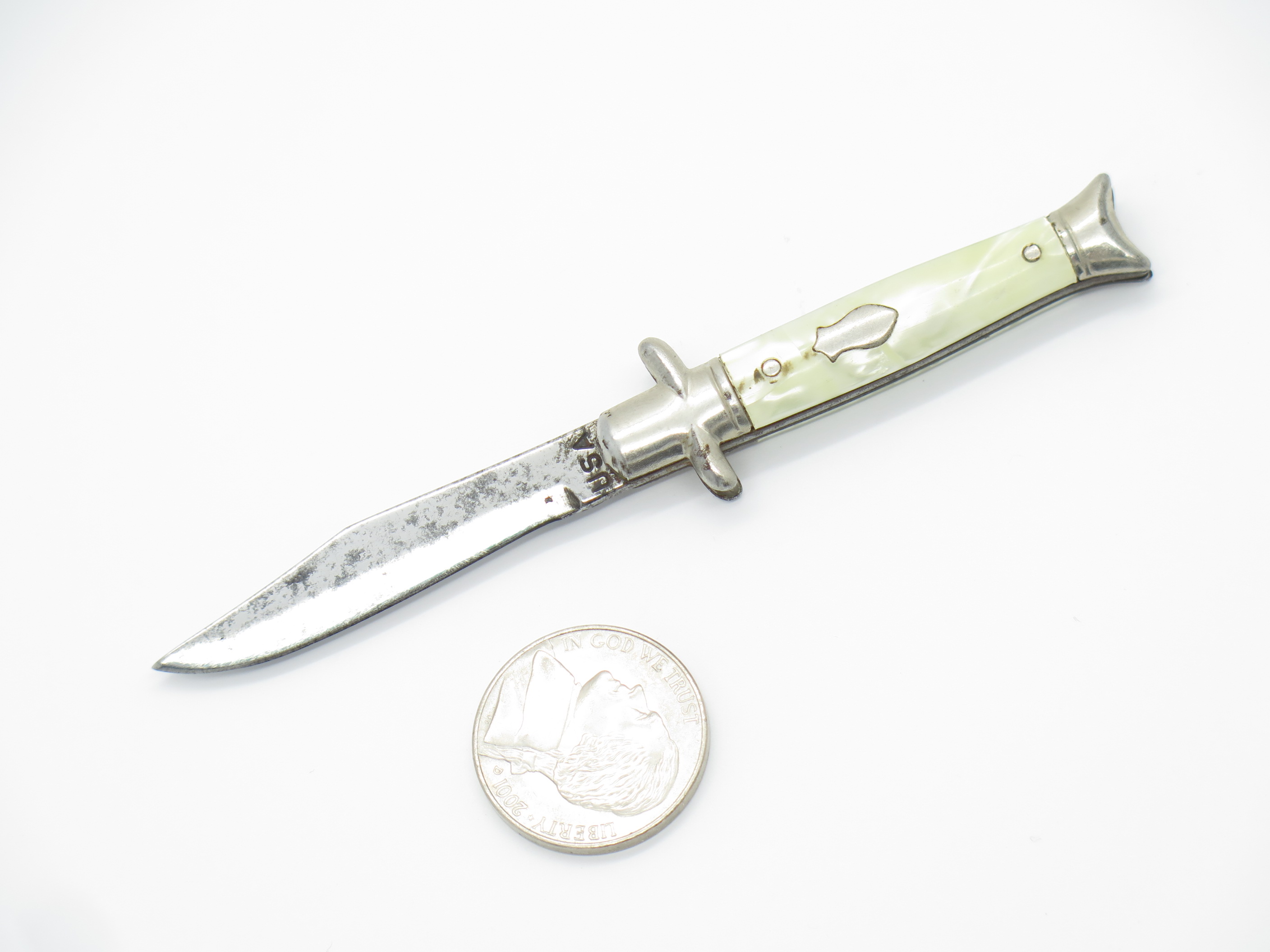 VINTAGE "USA" COLONIAL IMPERIAL MINIATURE MINI FIXED BLADE KNIFE eBay