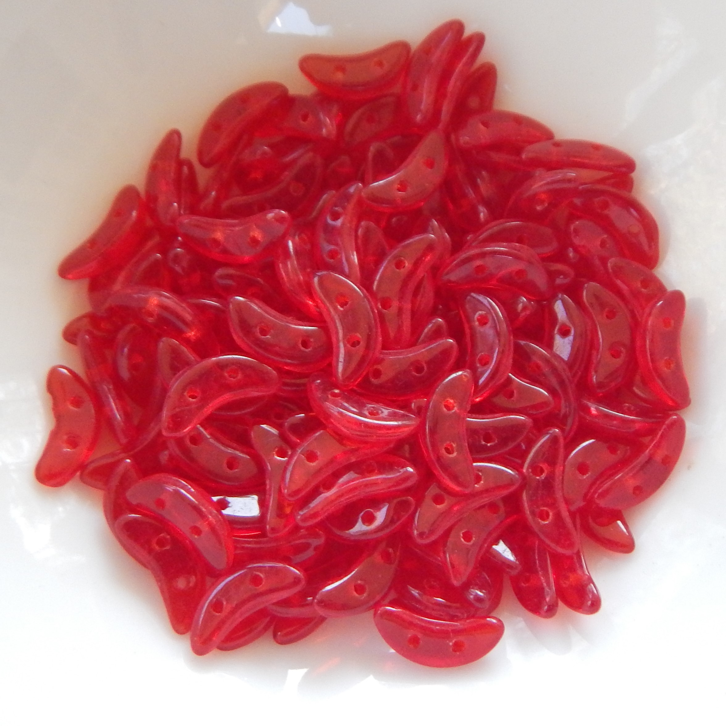 30 Perlen - Halbmond CzechMates 2-Loch Perlen - Farbe wählbar - Tschechisches Glas - Bild 82 von 99