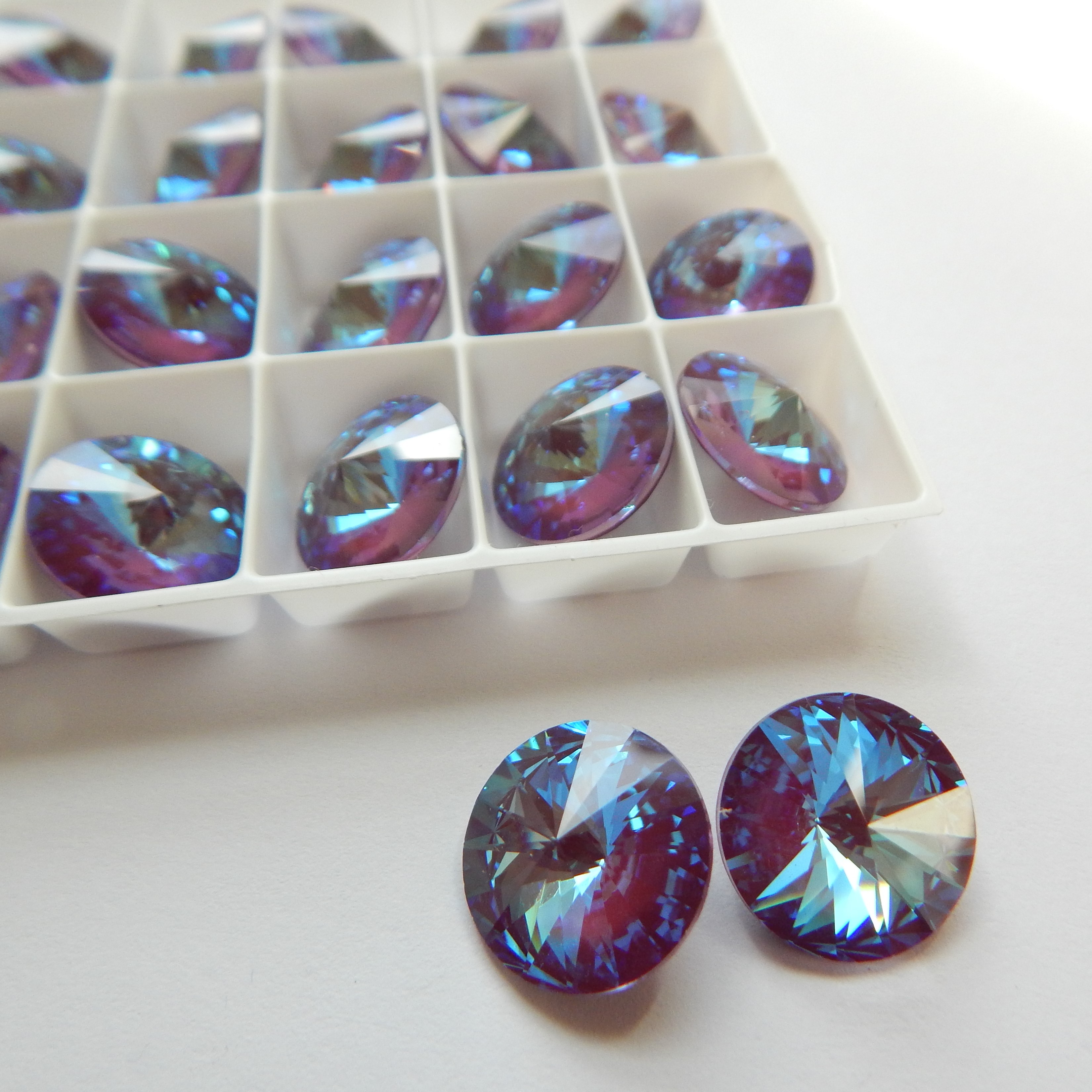 14mm 1122 Swarovski Rivoli (2 Pieces) - Choose color - Picture 3 of 22