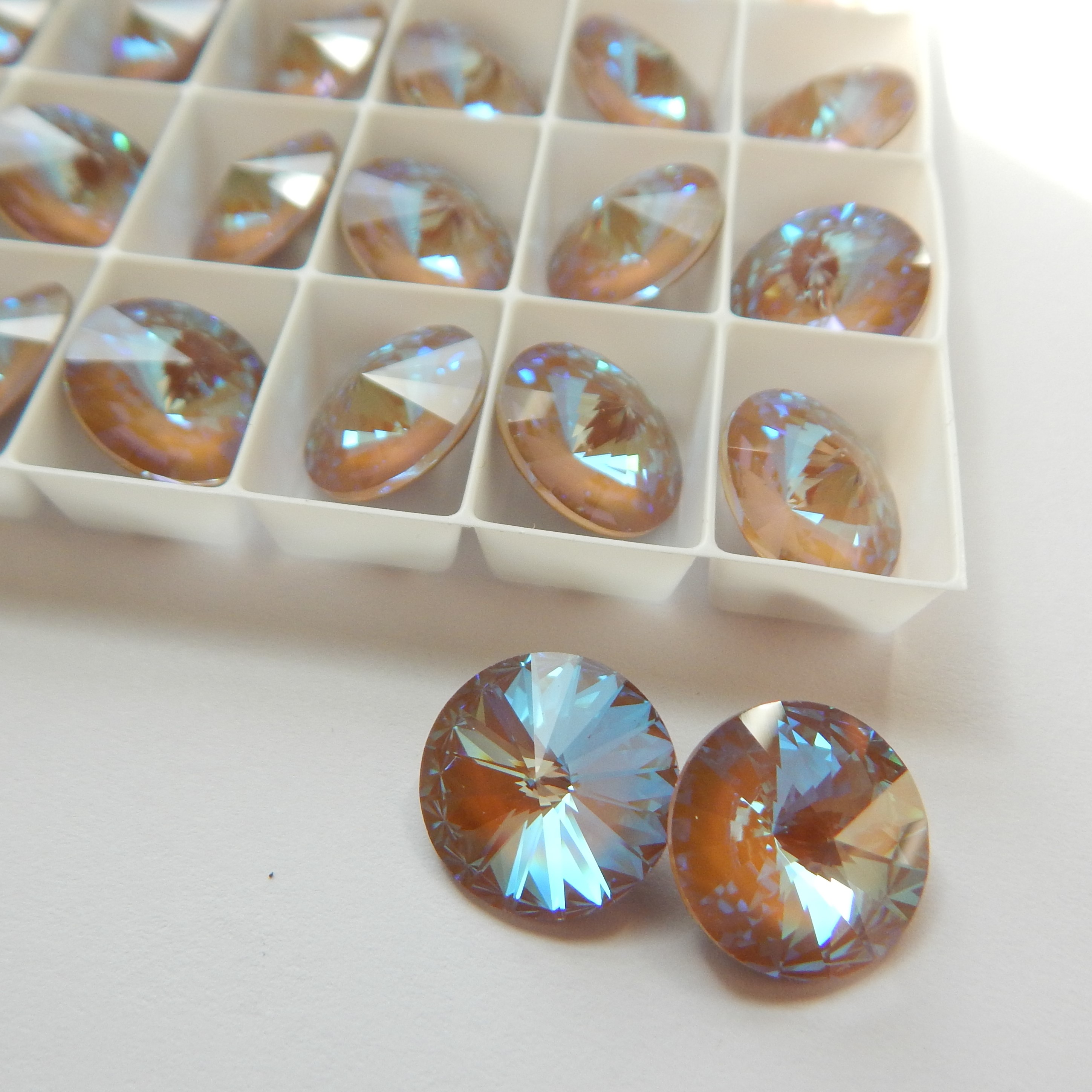 14mm 1122 Swarovski Rivoli (2 Pieces) - Choose color - Picture 4 of 22