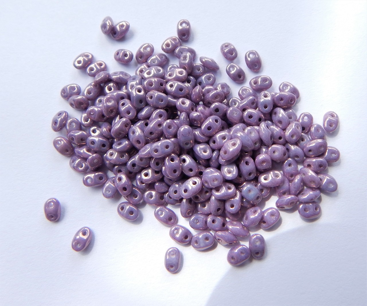 Miniduo Two hole beads 10 grams -Choose Color- Czech Glass - Picture 8 of 26