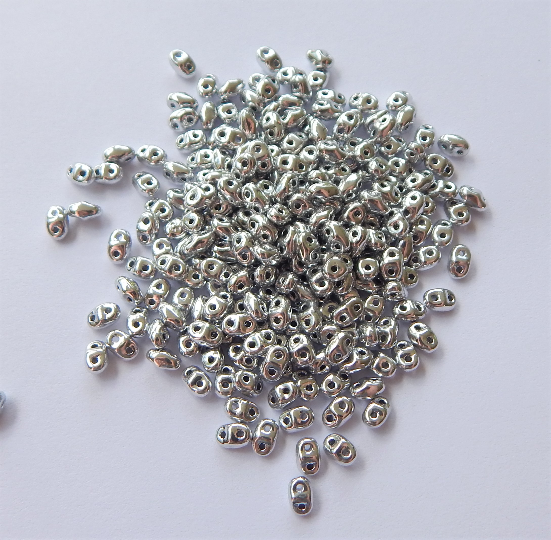 Miniduo Two hole beads 10 grams -Choose Color- Czech Glass - Picture 10 of 26