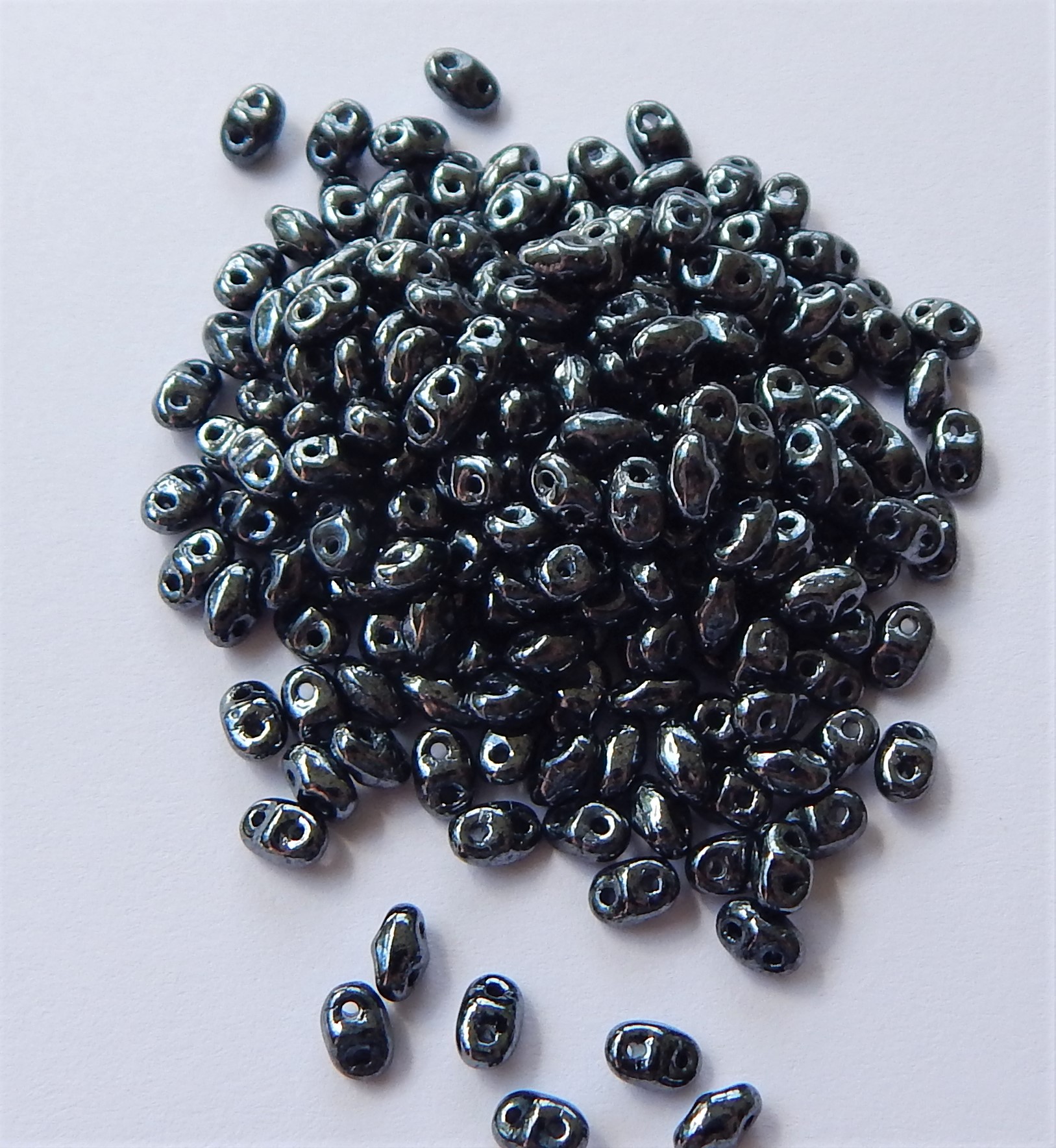 Miniduo Two hole beads 10 grams -Choose Color- Czech Glass - Picture 13 of 26