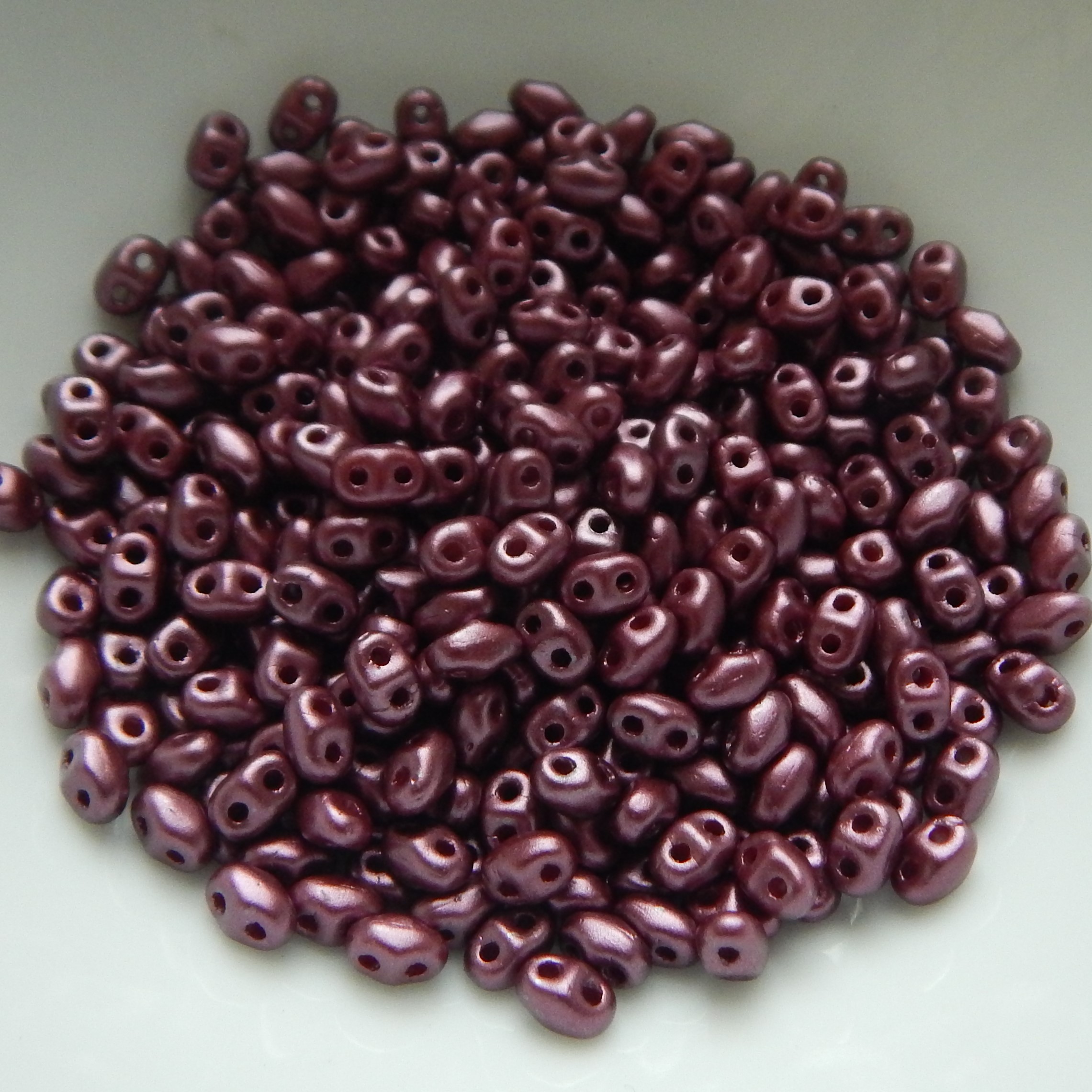 Miniduo Two hole beads 10 grams -Choose Color- Czech Glass - Picture 25 of 26