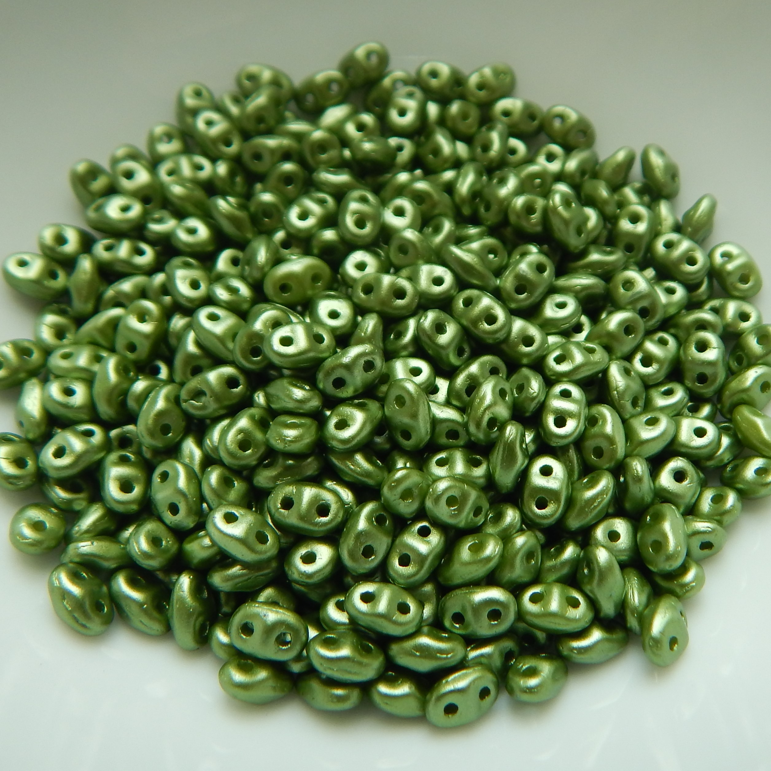 Miniduo Two hole beads 10 grams -Choose Color- Czech Glass - Picture 23 of 26