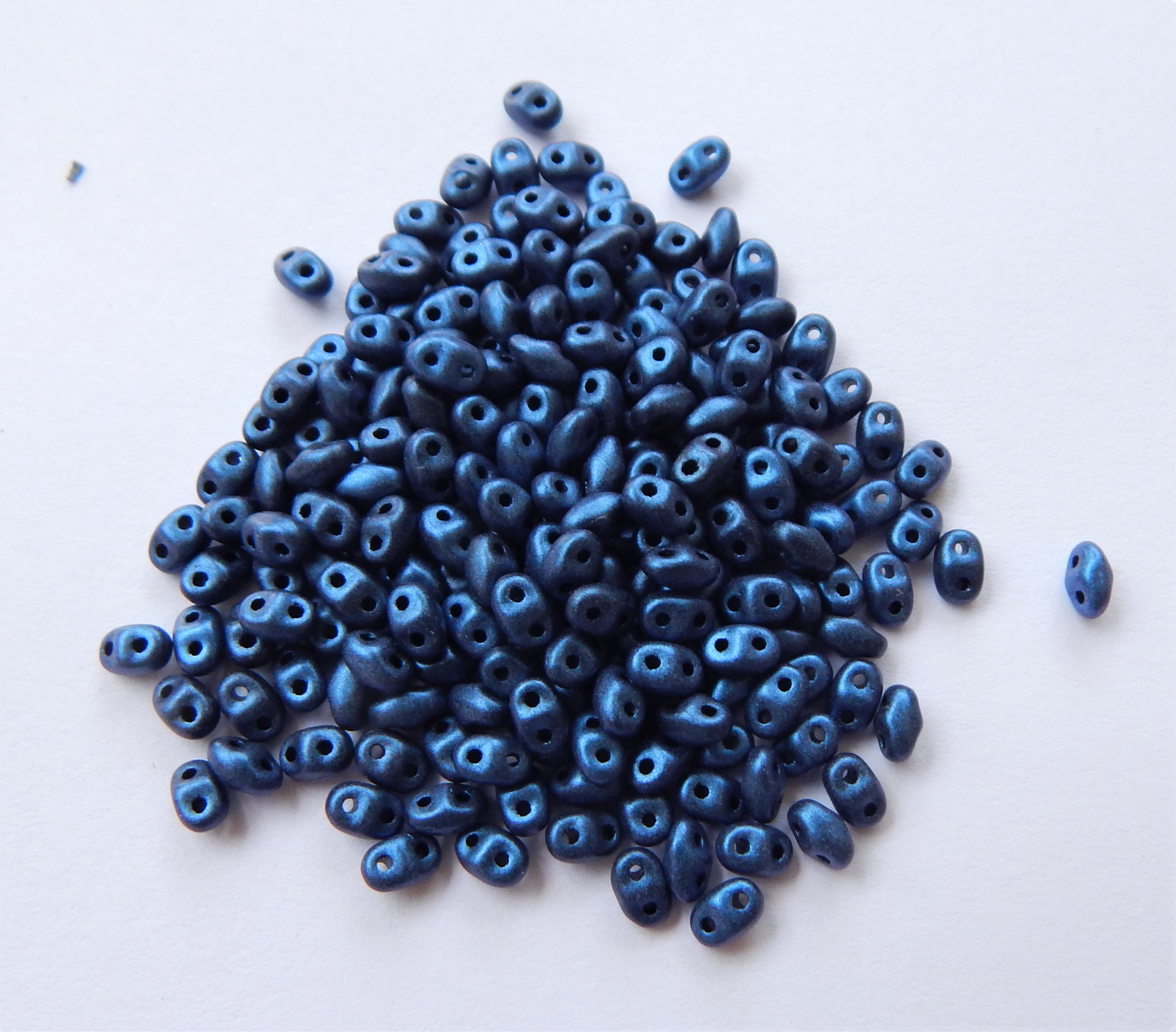 Miniduo Two hole beads 10 grams -Choose Color- Czech Glass - Picture 20 of 26