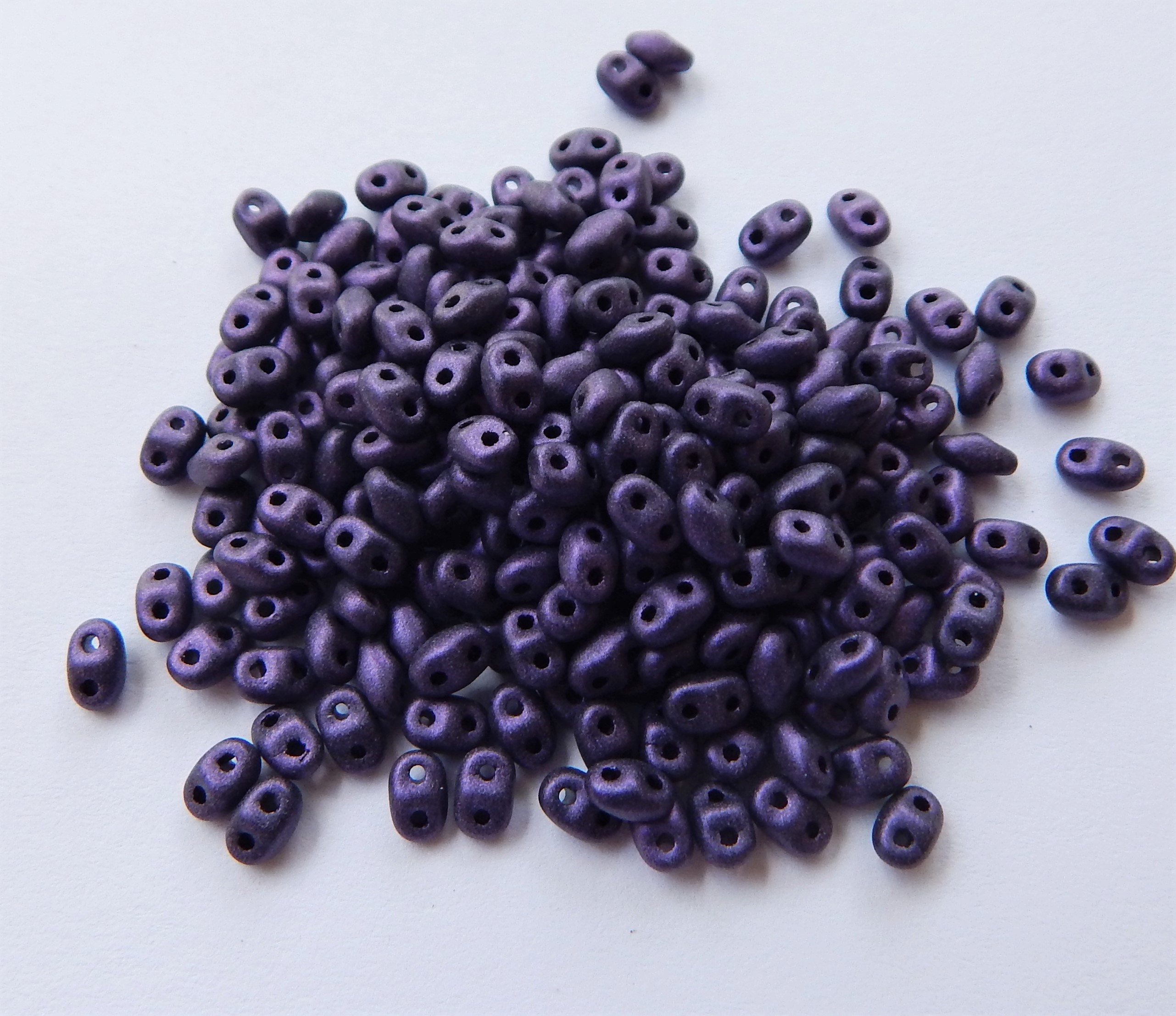 Miniduo Two hole beads 10 grams -Choose Color- Czech Glass - Picture 21 of 26